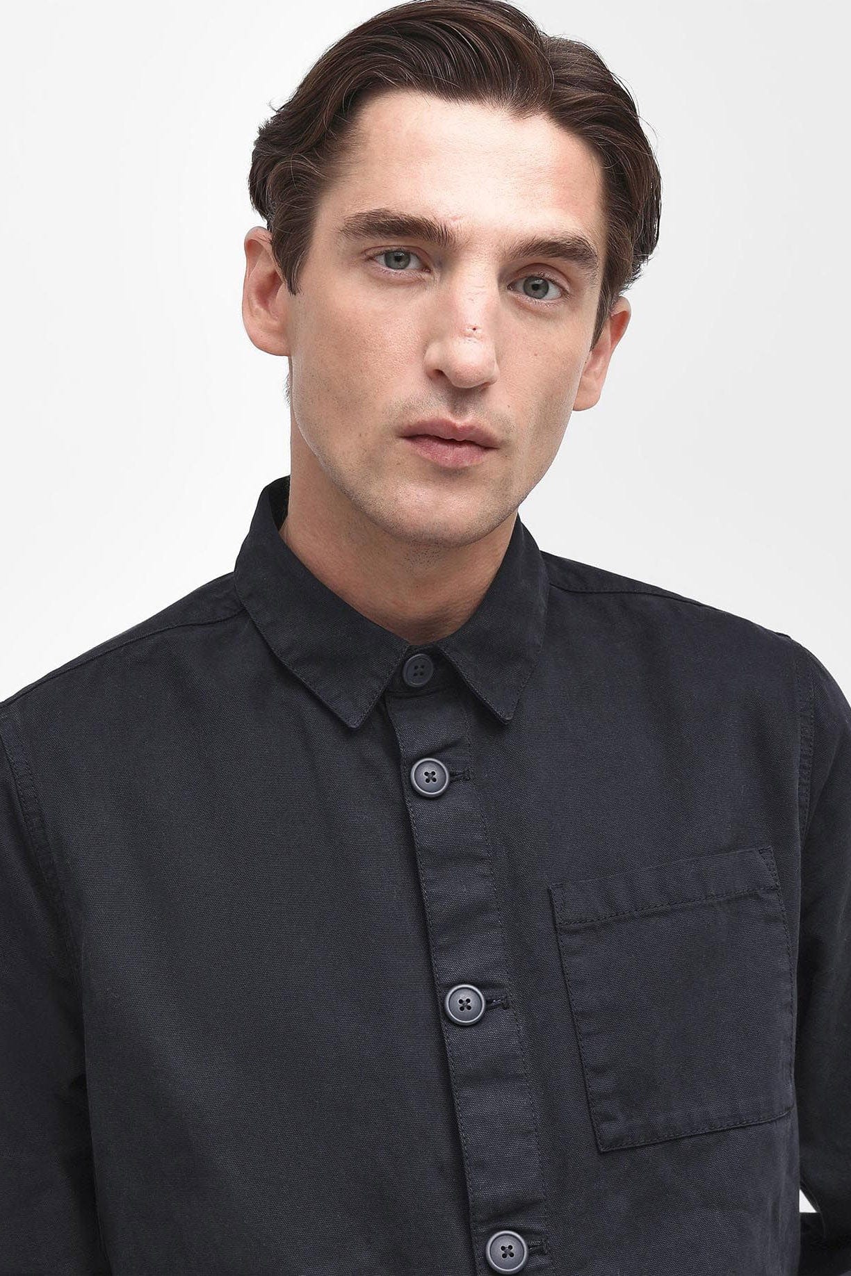 Barbour Washed Cotton Overshirt - Navy