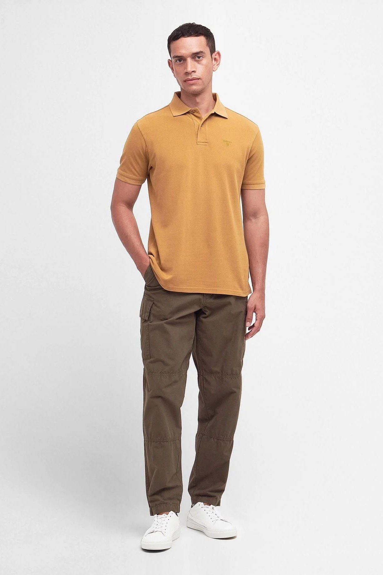 Barbour Washed-Out Sports Polo Shirt - Cumin
