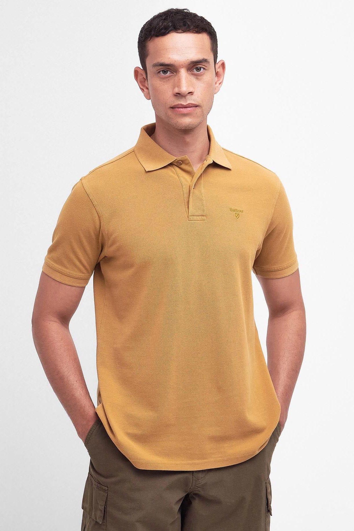 Barbour Washed-Out Sports Polo Shirt - Cumin