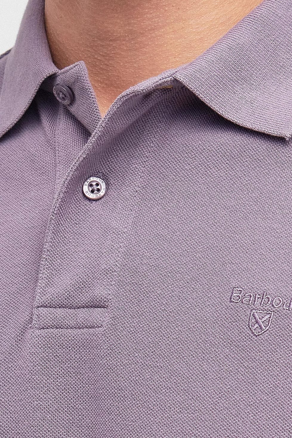 Barbour Washed-Out Sports Polo Shirt - Purple Slate