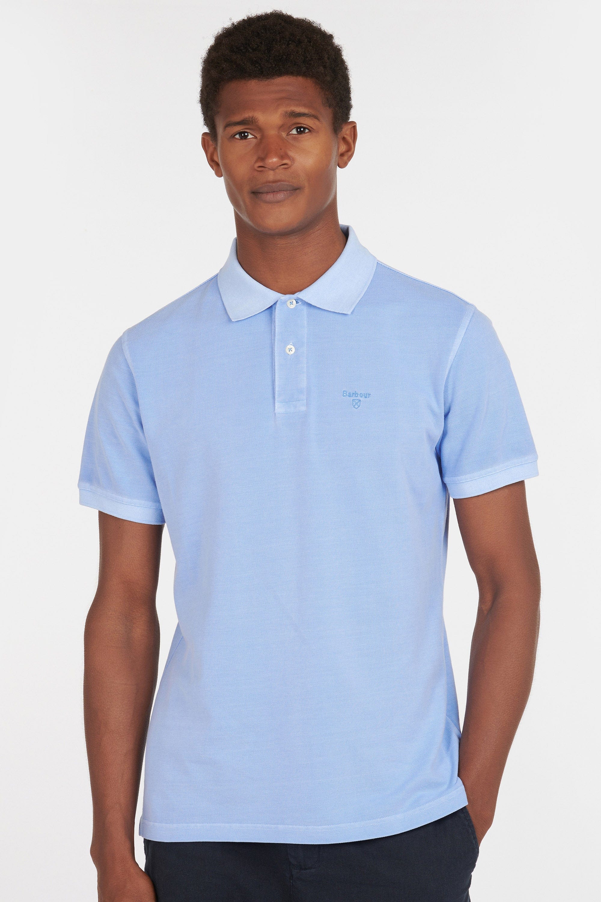 Barbour Washed Sports Polo - Sky