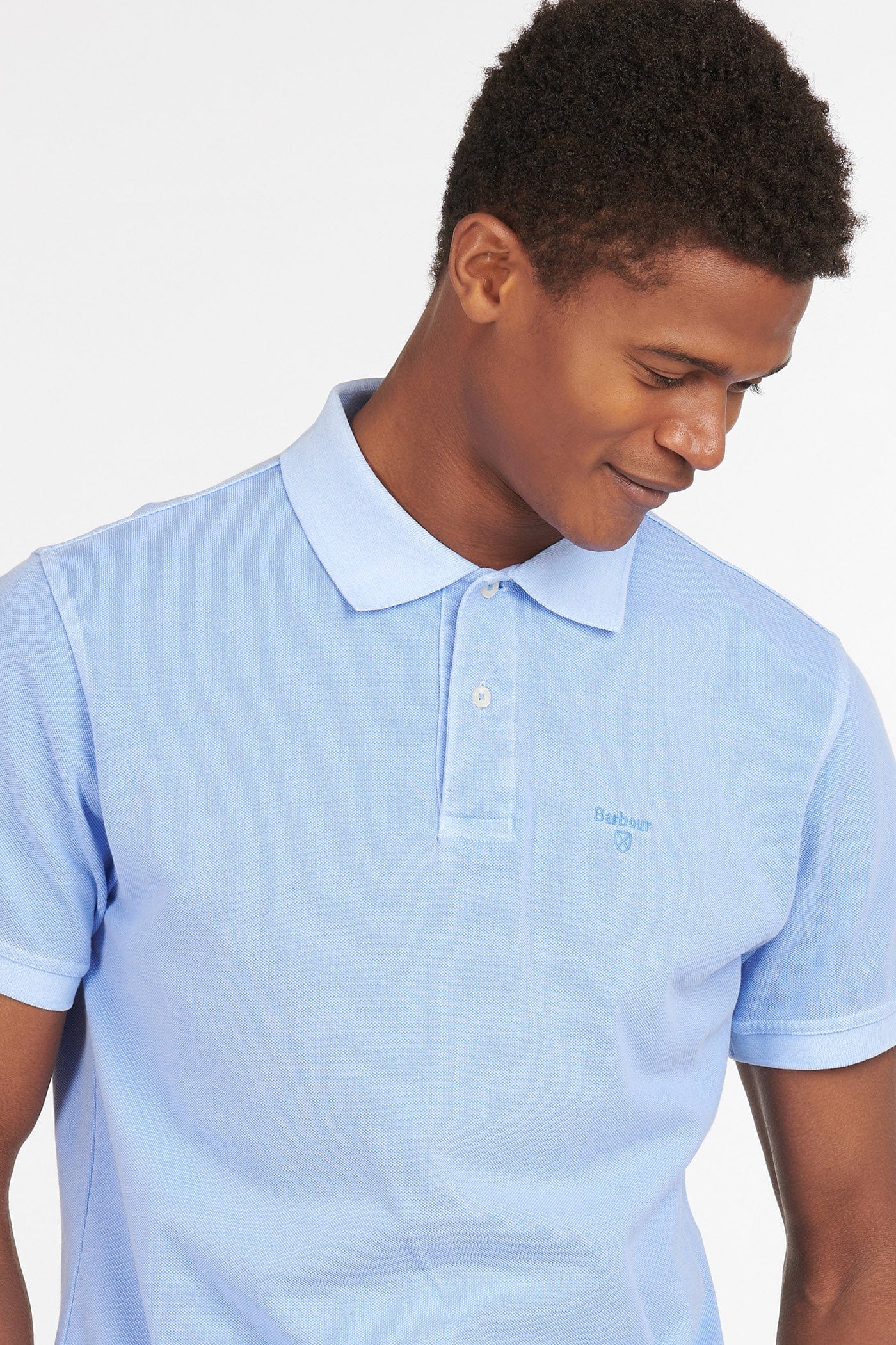 Barbour Washed Sports Polo - Sky