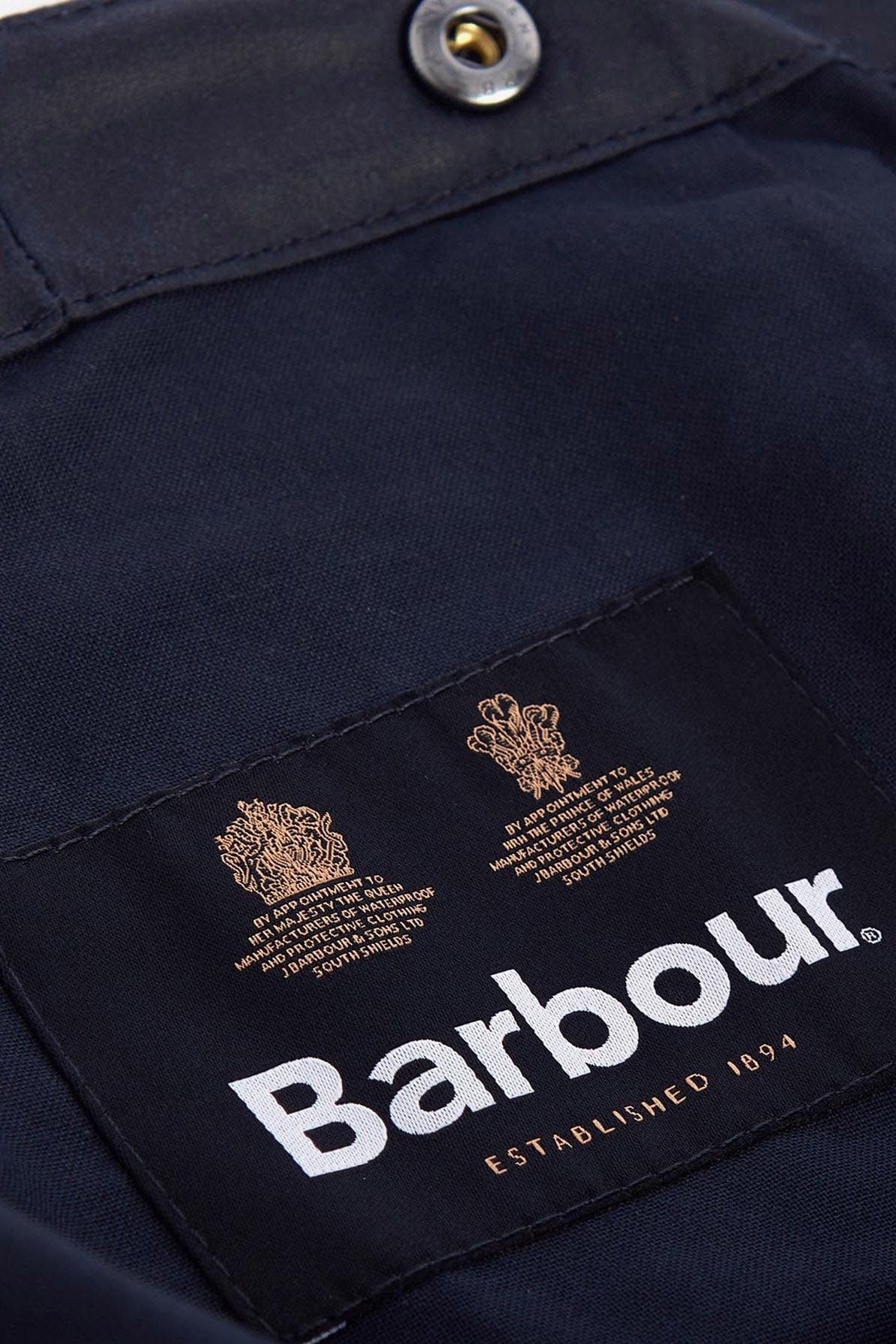 Barbour Waxed Cotton Plain Hood - Navy MHO0035_NY91_OS