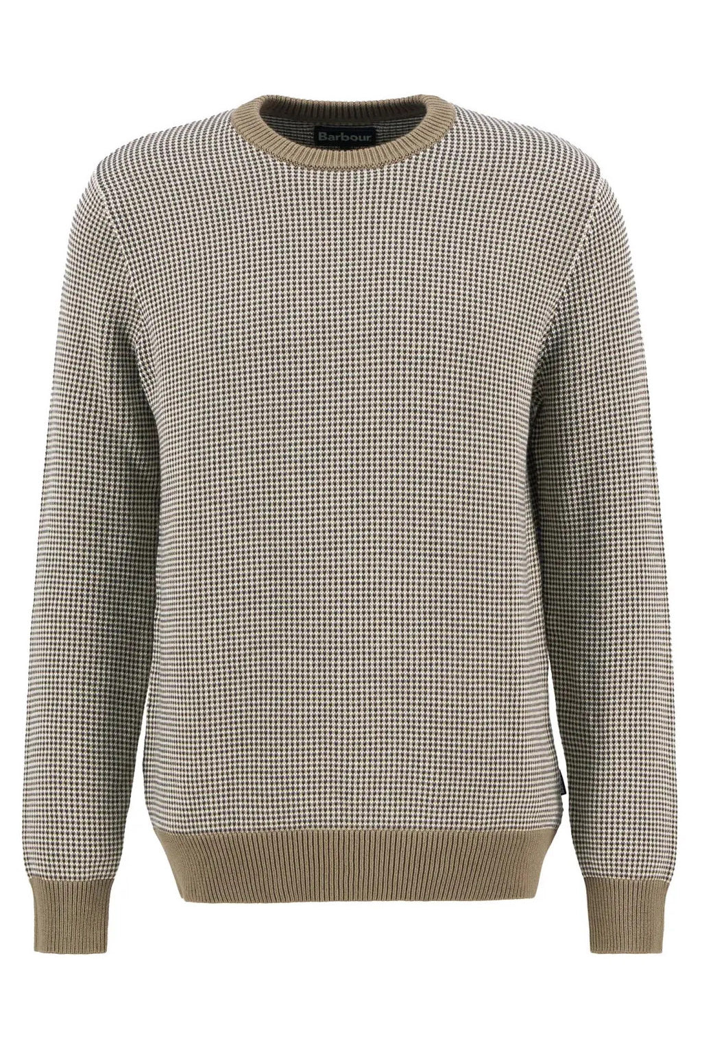 Barbour Wells Crew Neck Jumper - Washed Stone