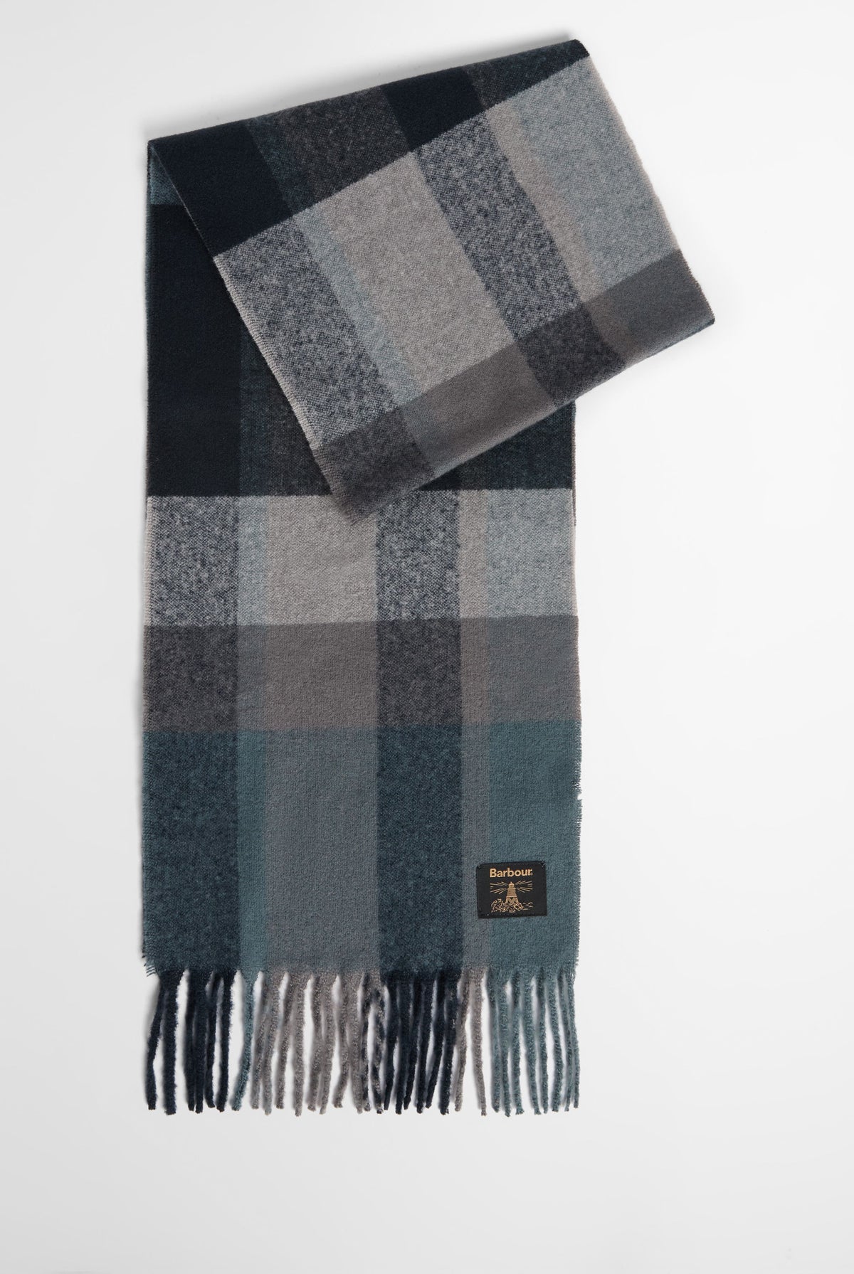Barbour Westerdale Check Scarf - Dark Slate/Smoke USC0391_GY91_OS