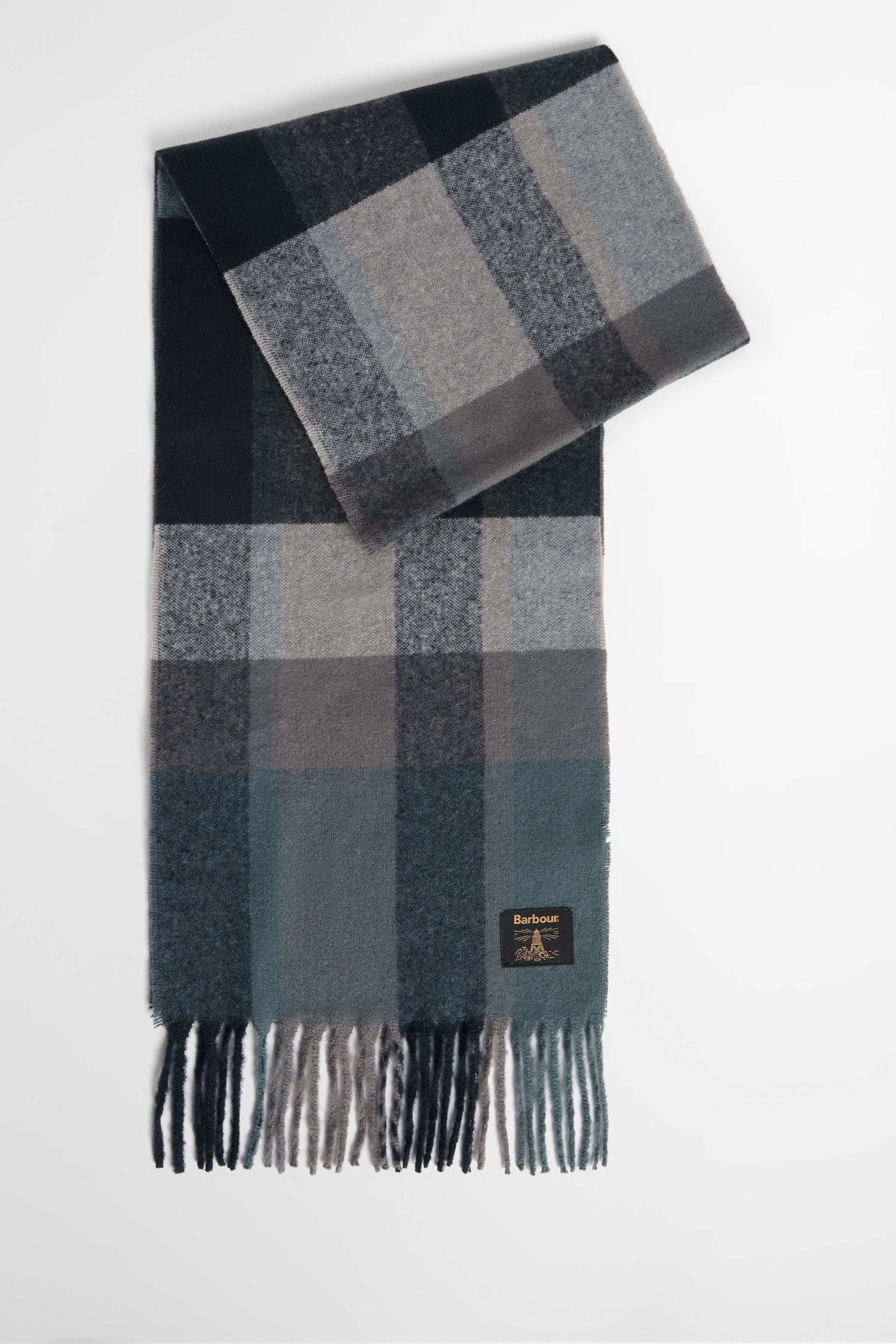 Barbour Westerdale Check Scarf - Dark Slate/Smoke USC0391_GY91_OS