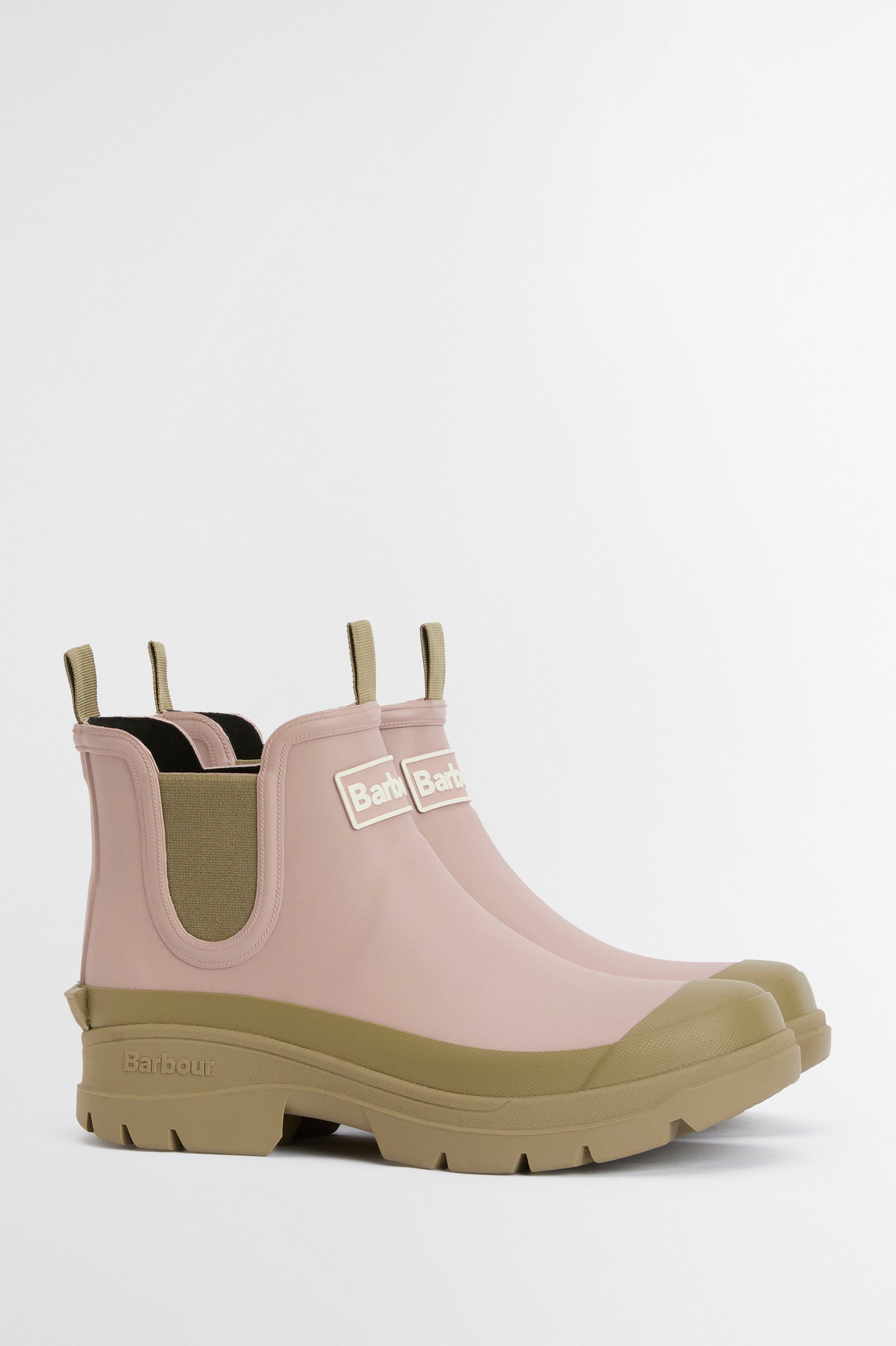 Barbour Womens Nimbus Chelsea Wellington Boots - Gardenia Pink/Bleached Olive