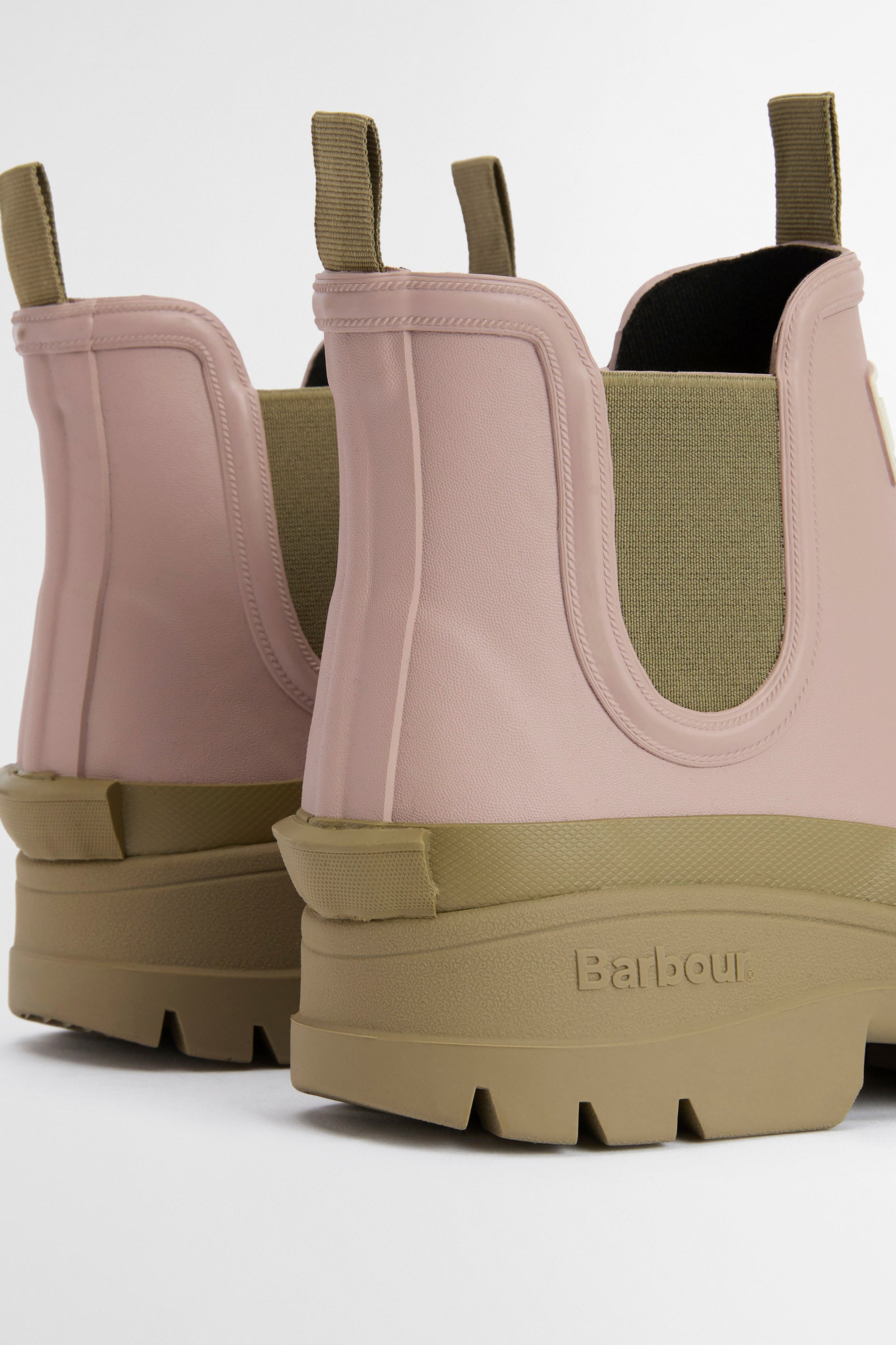 Barbour Womens Nimbus Chelsea Wellington Boots - Gardenia Pink/Bleached Olive