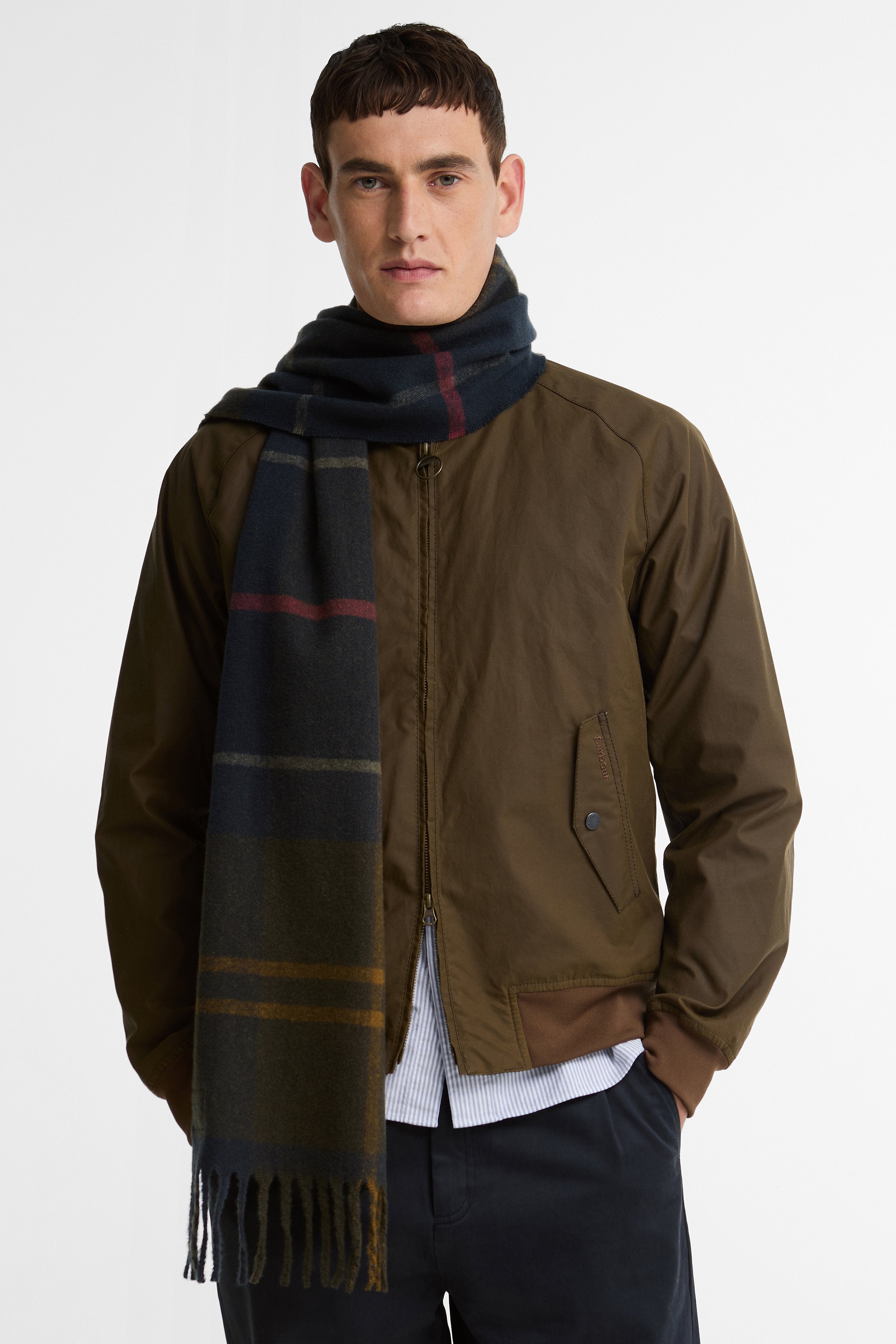 Barbour Yorklane Scarf - Shadow Classic Tartan USC0403_TN43_OS
