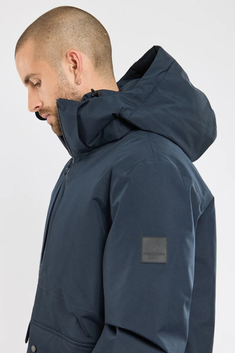Bermudes Hardwood Waterproof Parka Jacket - Navy