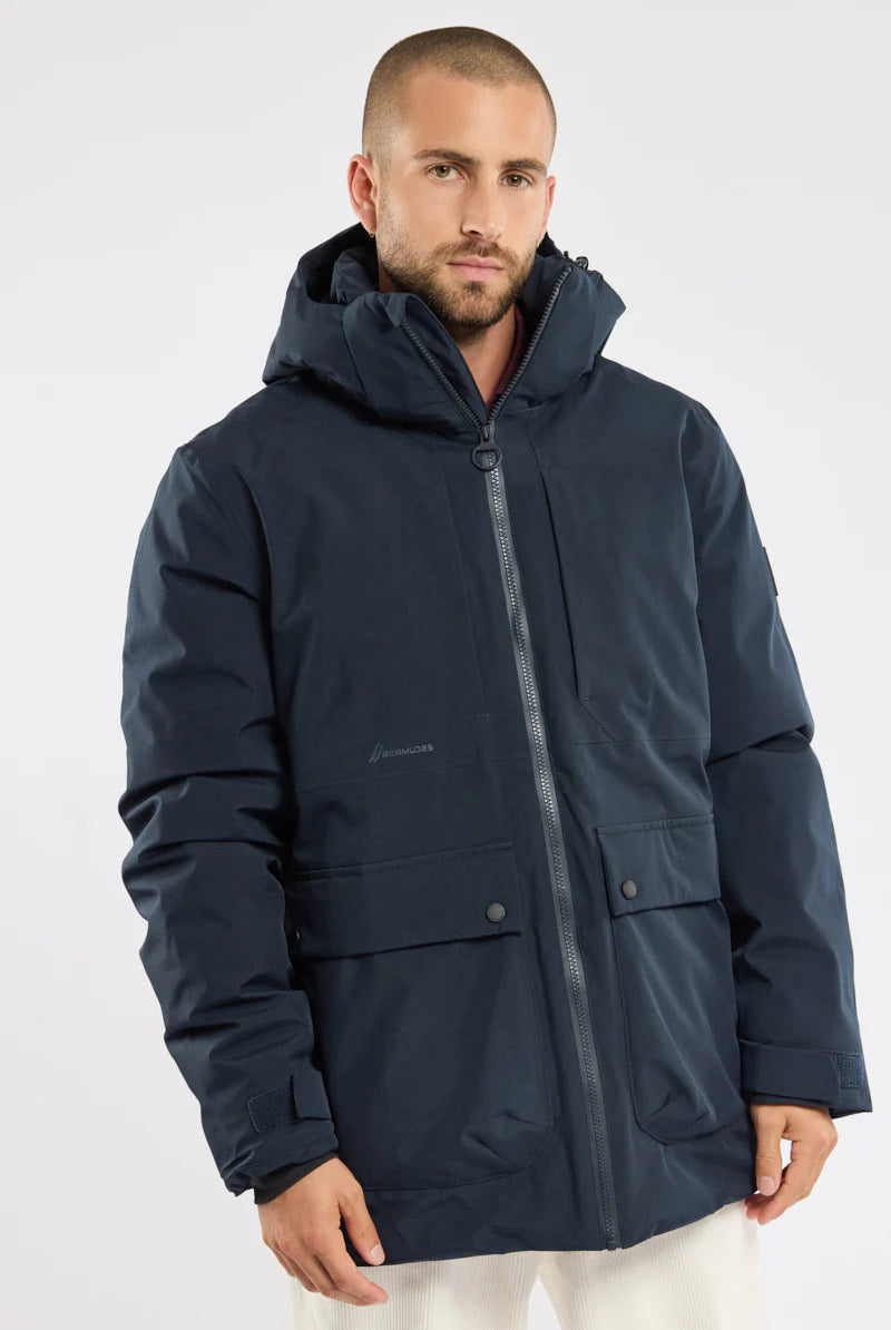 Bermudes Hardwood Waterproof Parka Jacket - Navy