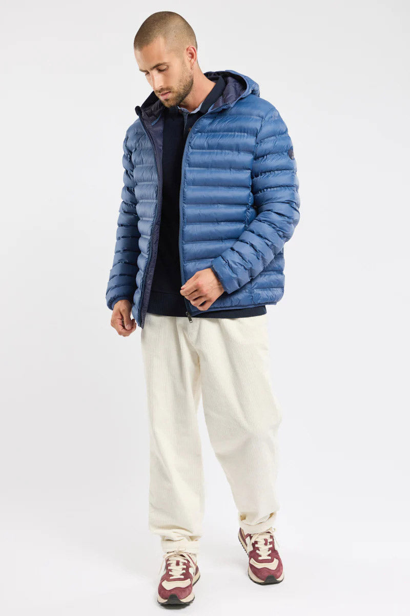 Bermudes Hoodbord Water-Repellent Quilted Hooded Jacket - Atlantique