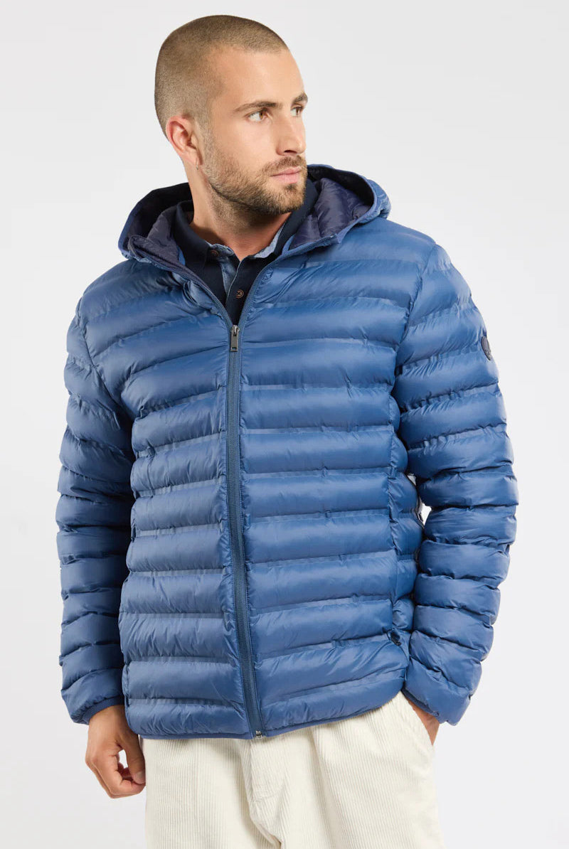 Bermudes Hoodbord Water-Repellent Quilted Hooded Jacket - Atlantique
