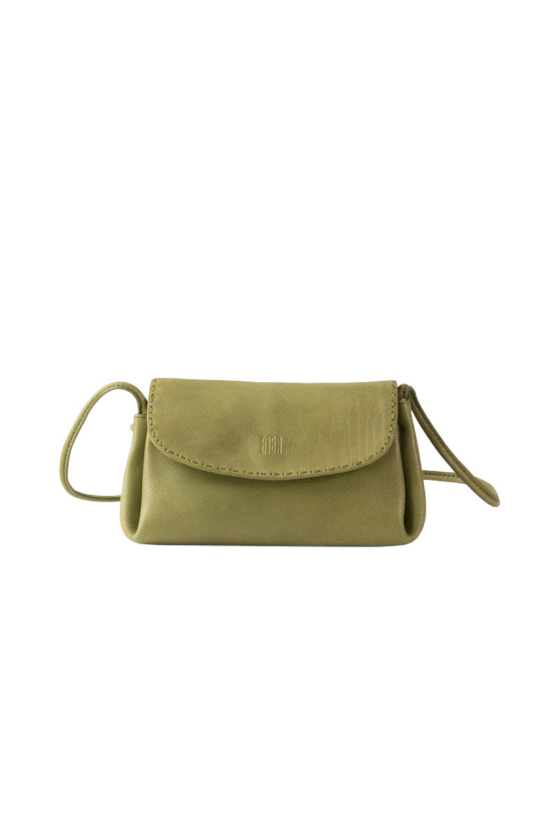 BIBA Isle Leather Three Compartment Crossbody Bag - Green ISE1L_GREEN_OS