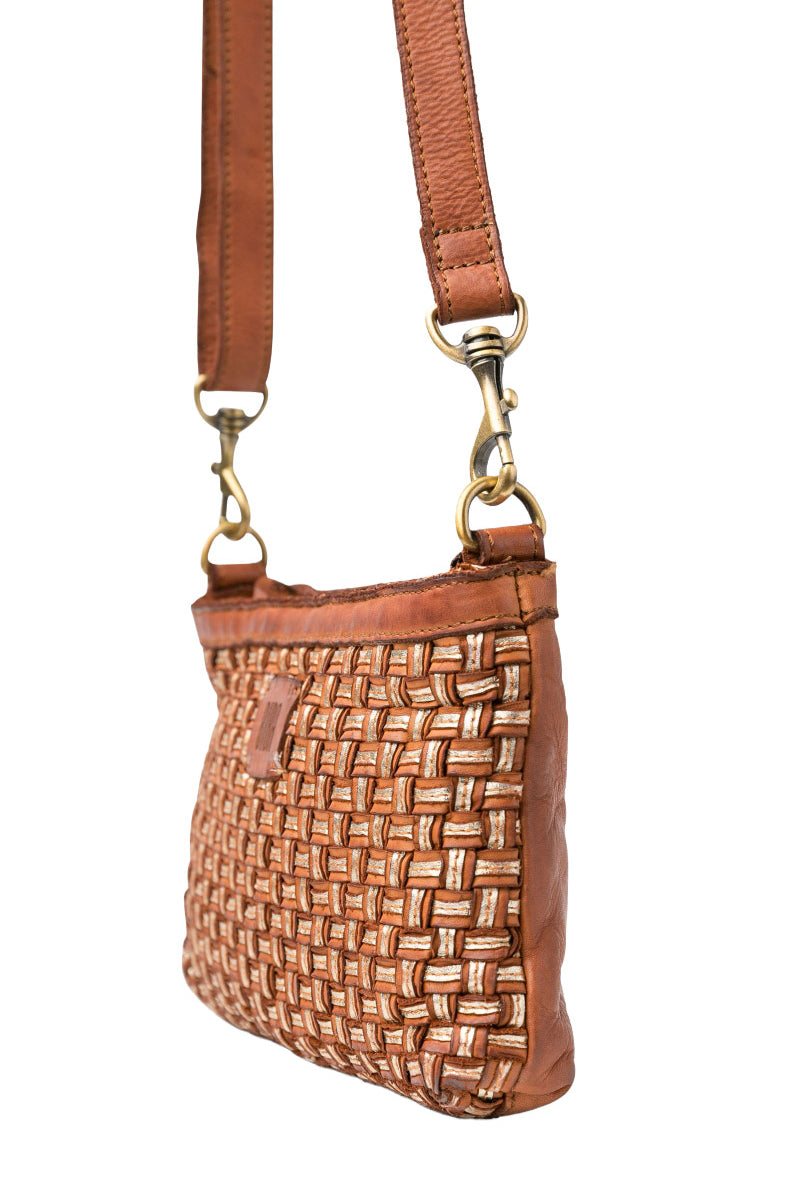 BIBA Kansas Blink Woven Leather Crossbody Bag - Tan KAB9L_TAN_OS