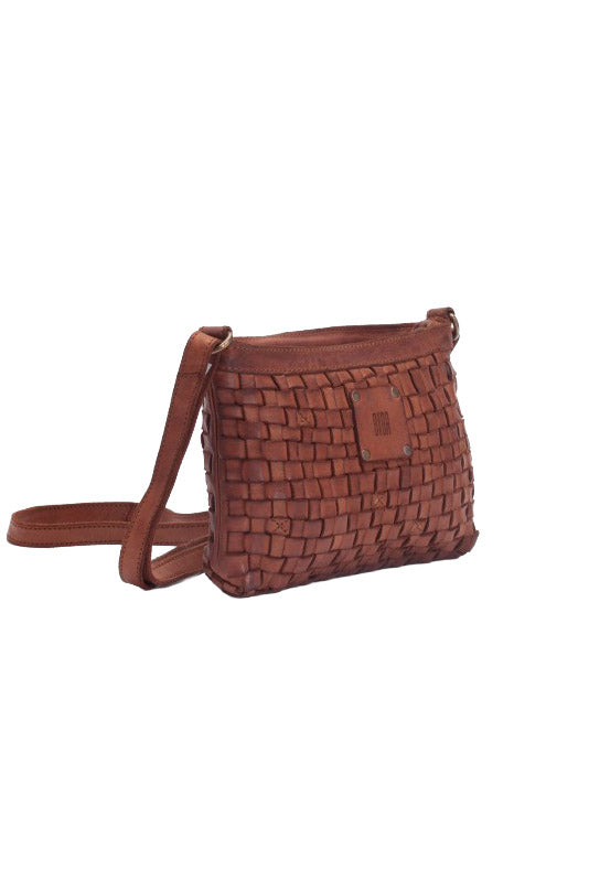BIBA Mini Kansas Woven Leather Crossbody Bag - Tan KA9_TAN_OS