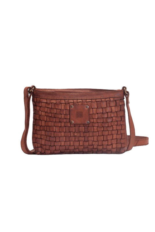 BIBA Mini Kansas Woven Leather Crossbody Bag - Tan KA9_TAN_OS