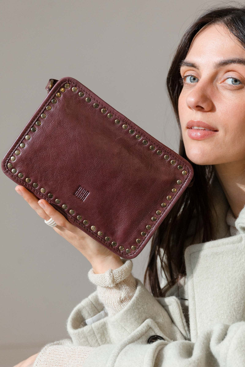 BIBA Rockwall Studded Cross Body Bag - Garnet RAL1L_GARNET_OS