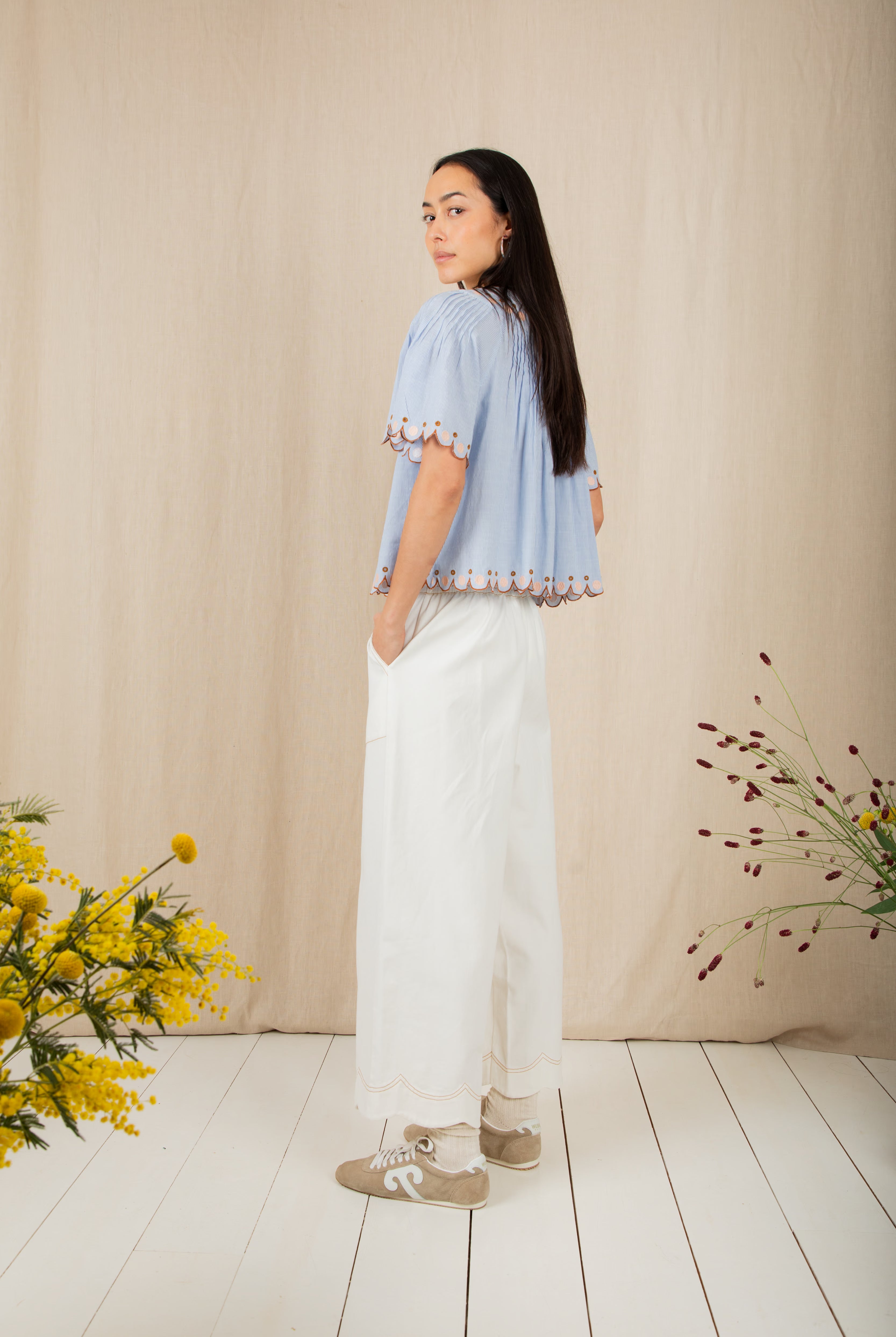 Bonte Flora Top - Blue