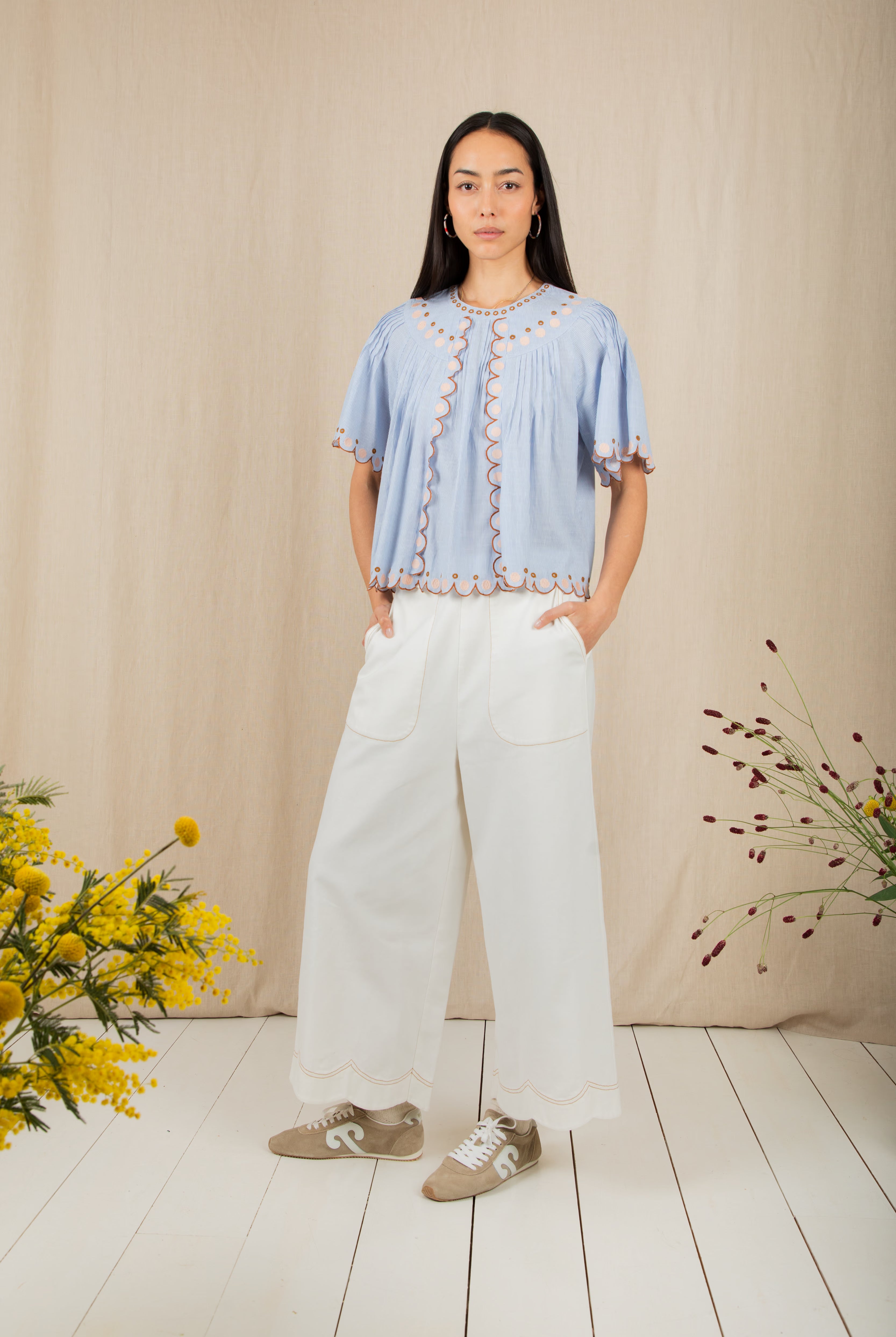 Bonte Flora Top - Blue