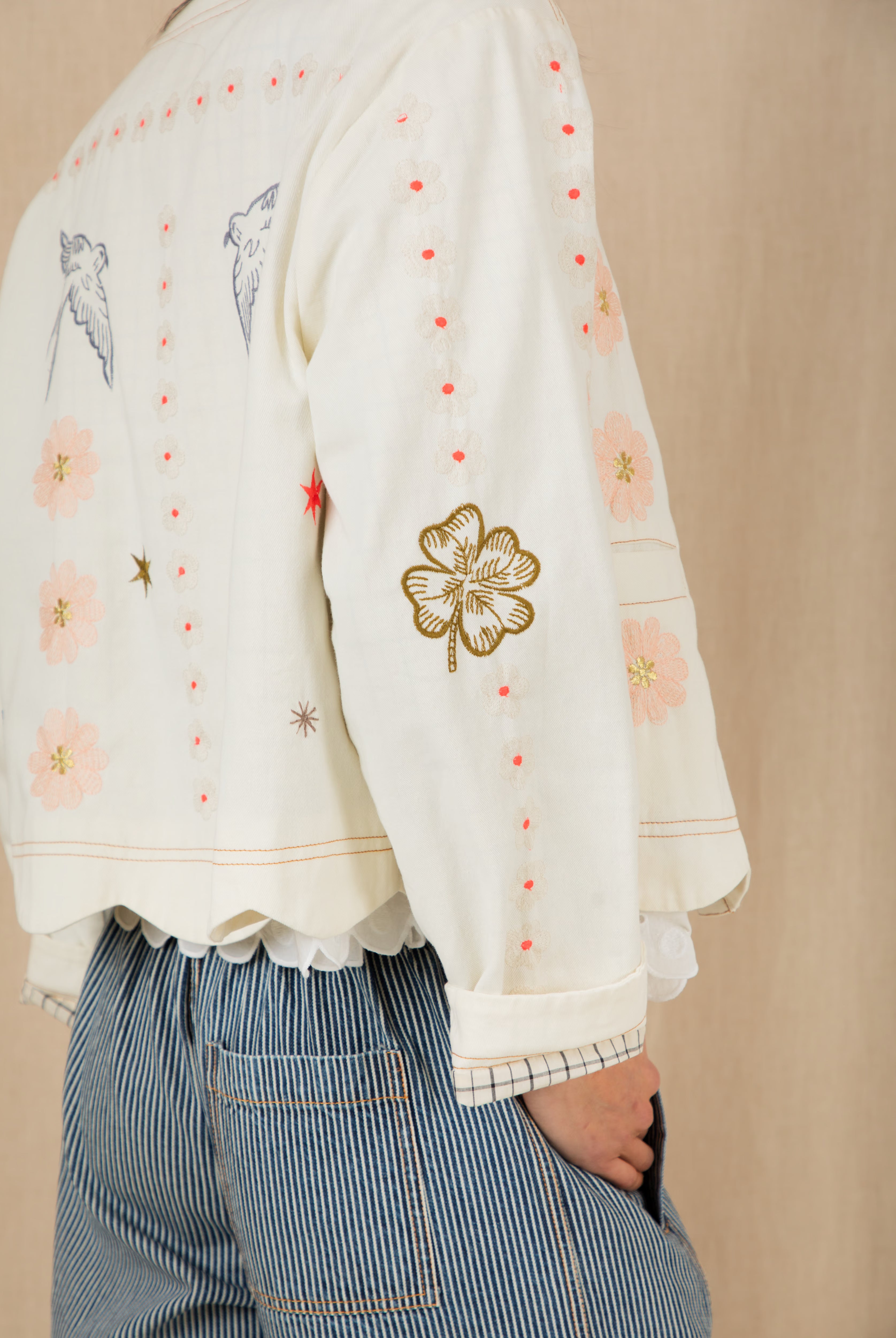 Bonte Rosie Embroidered Jacket - Ecru Multi