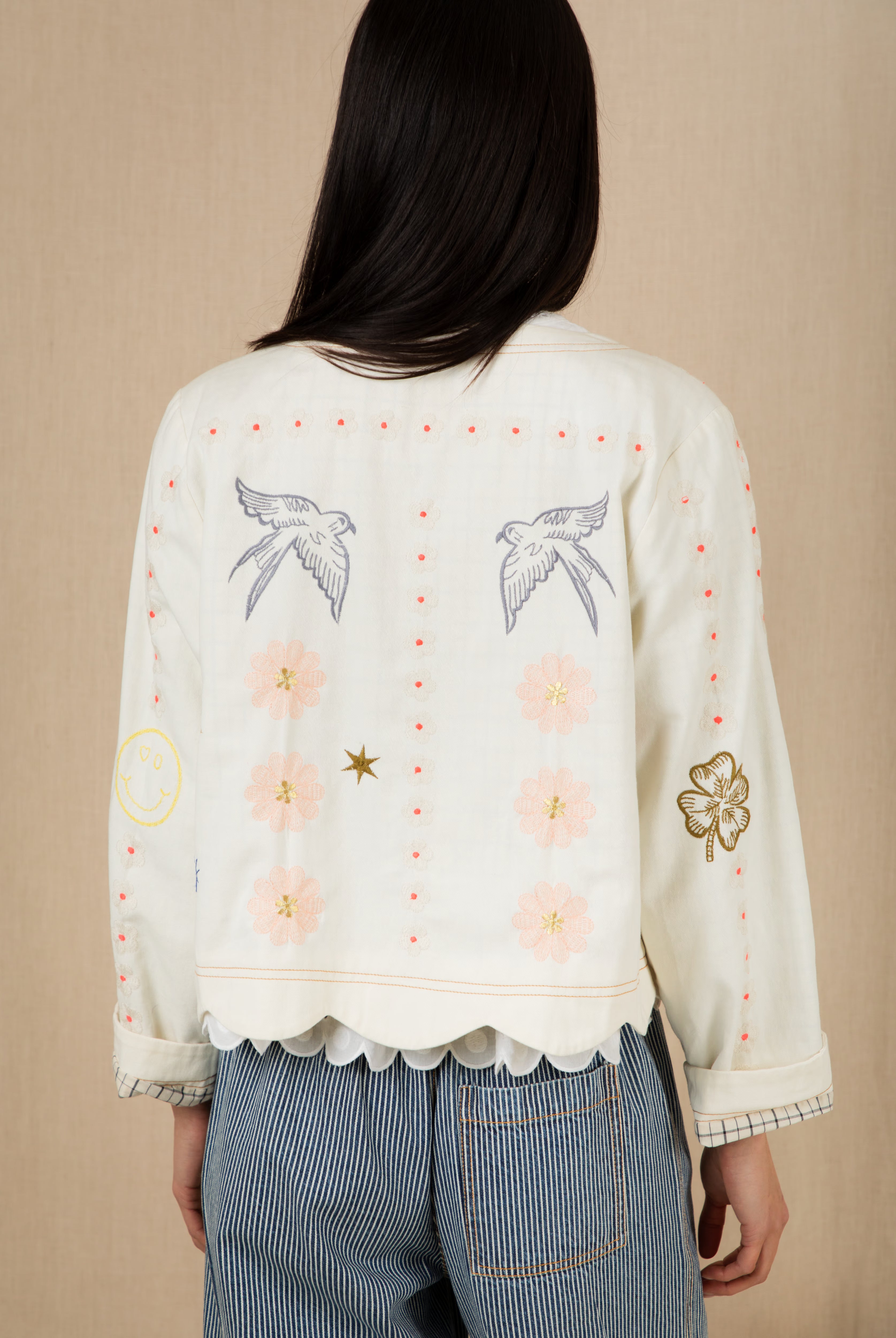 Bonte Rosie Embroidered Jacket - Ecru Multi