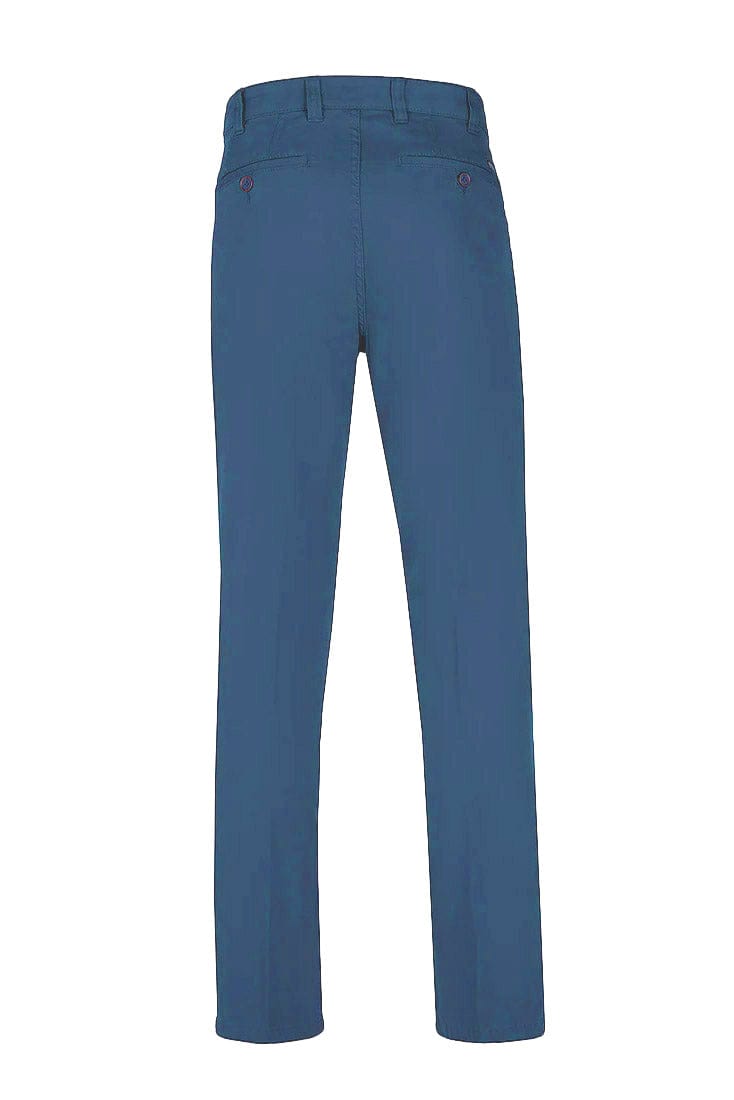 Bruhl London Cotton Stretch Chinos - Mid Blue