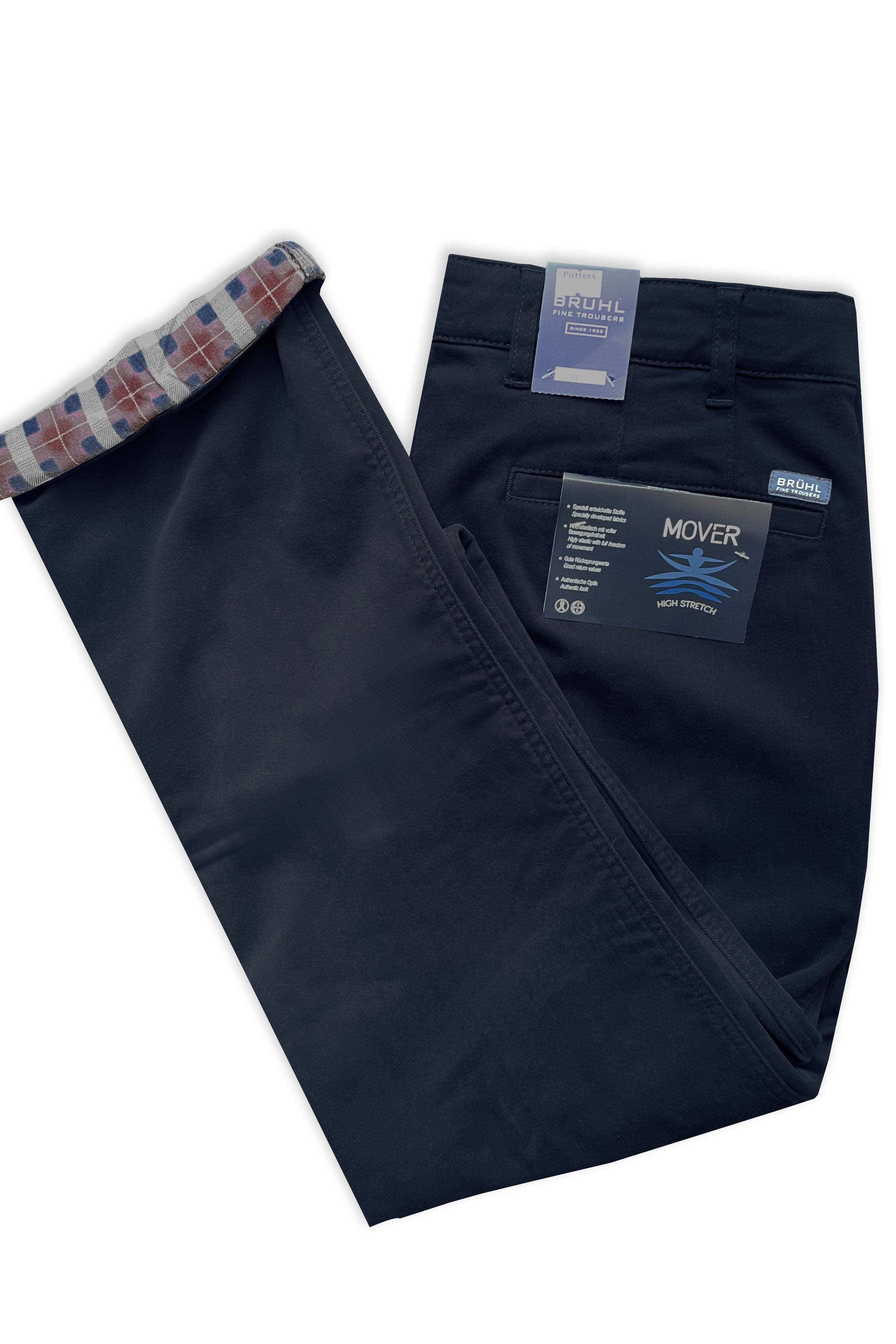 Bruhl Montana Thermo Cotton Stretch Chinos - Navy