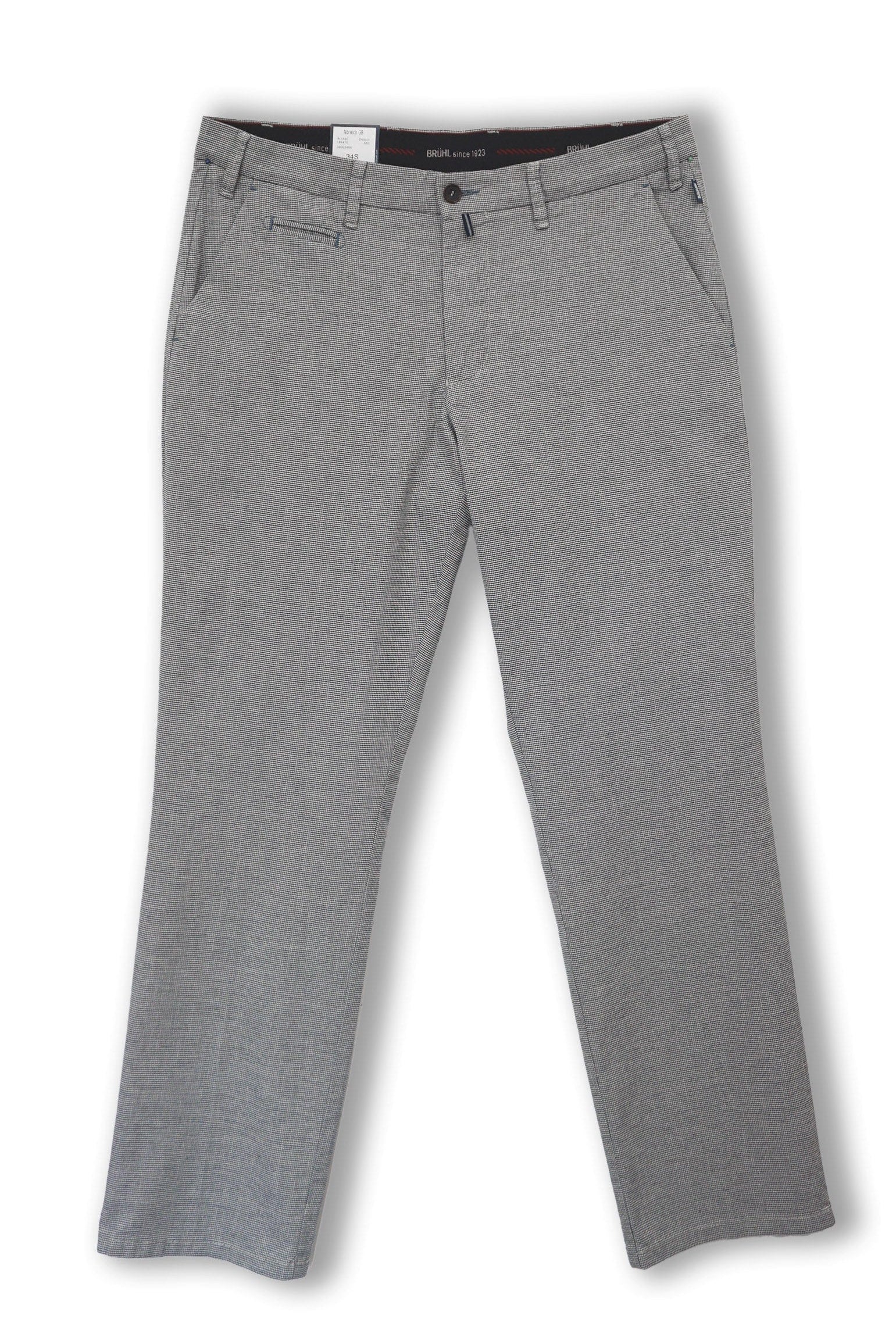 Bruhl Norwich Cotton Linen Stretch Trousers - Blue