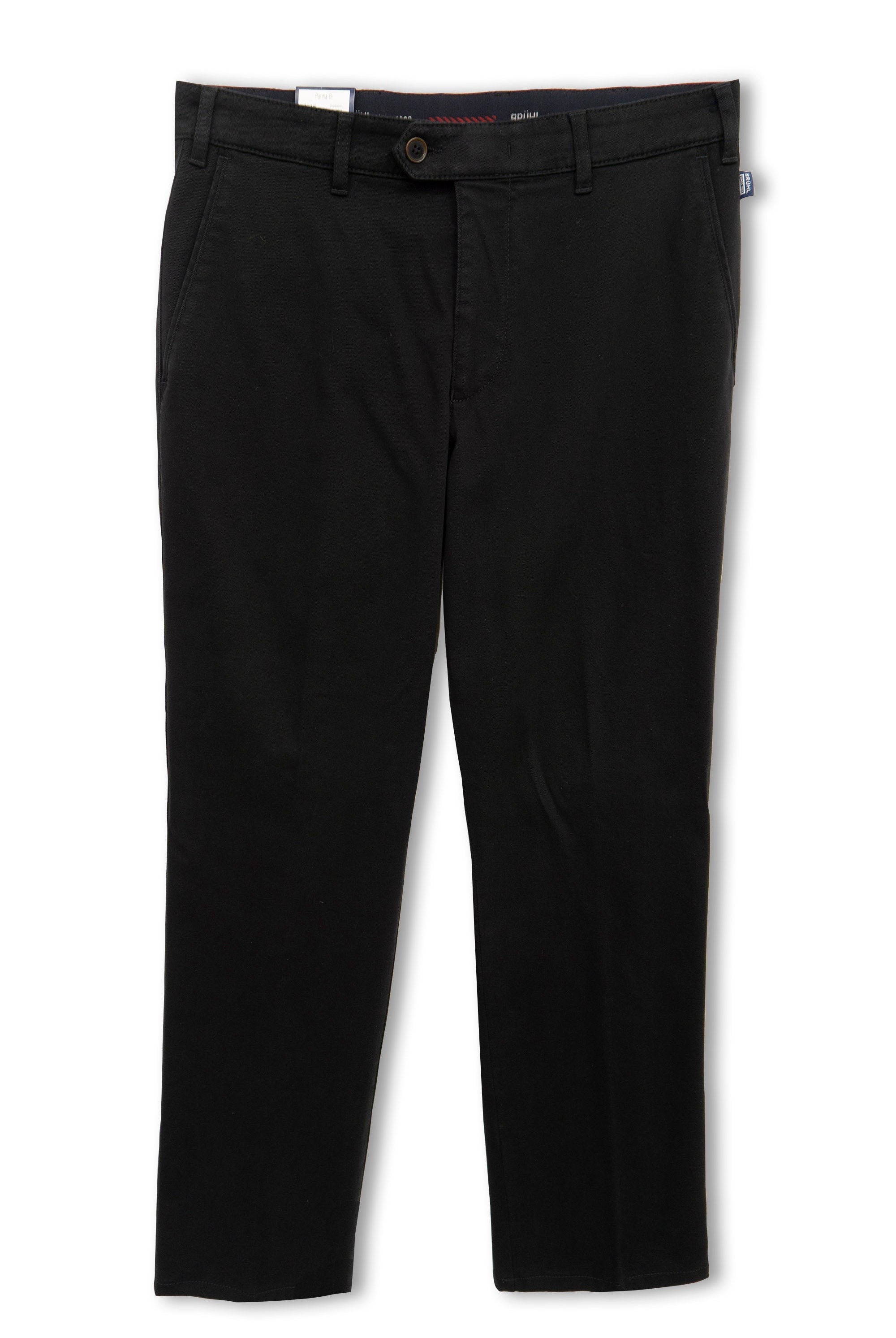 Bruhl Palma B Cotton Stretch Supersoft Chinos - Black