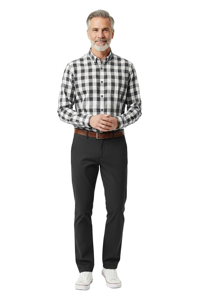 Bruhl Palma B Cotton Stretch Supersoft Chinos - Black