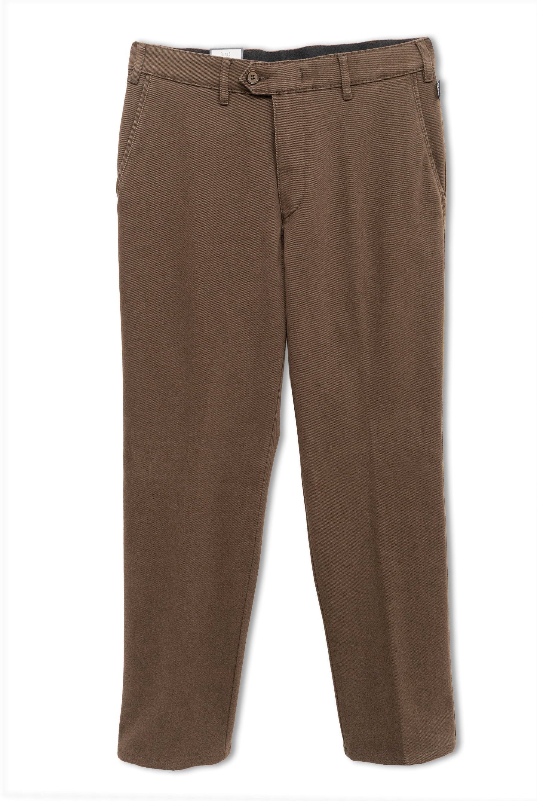 Bruhl Parma B Cotton Stretch Supersoft Mid Weight Chinos - Brown