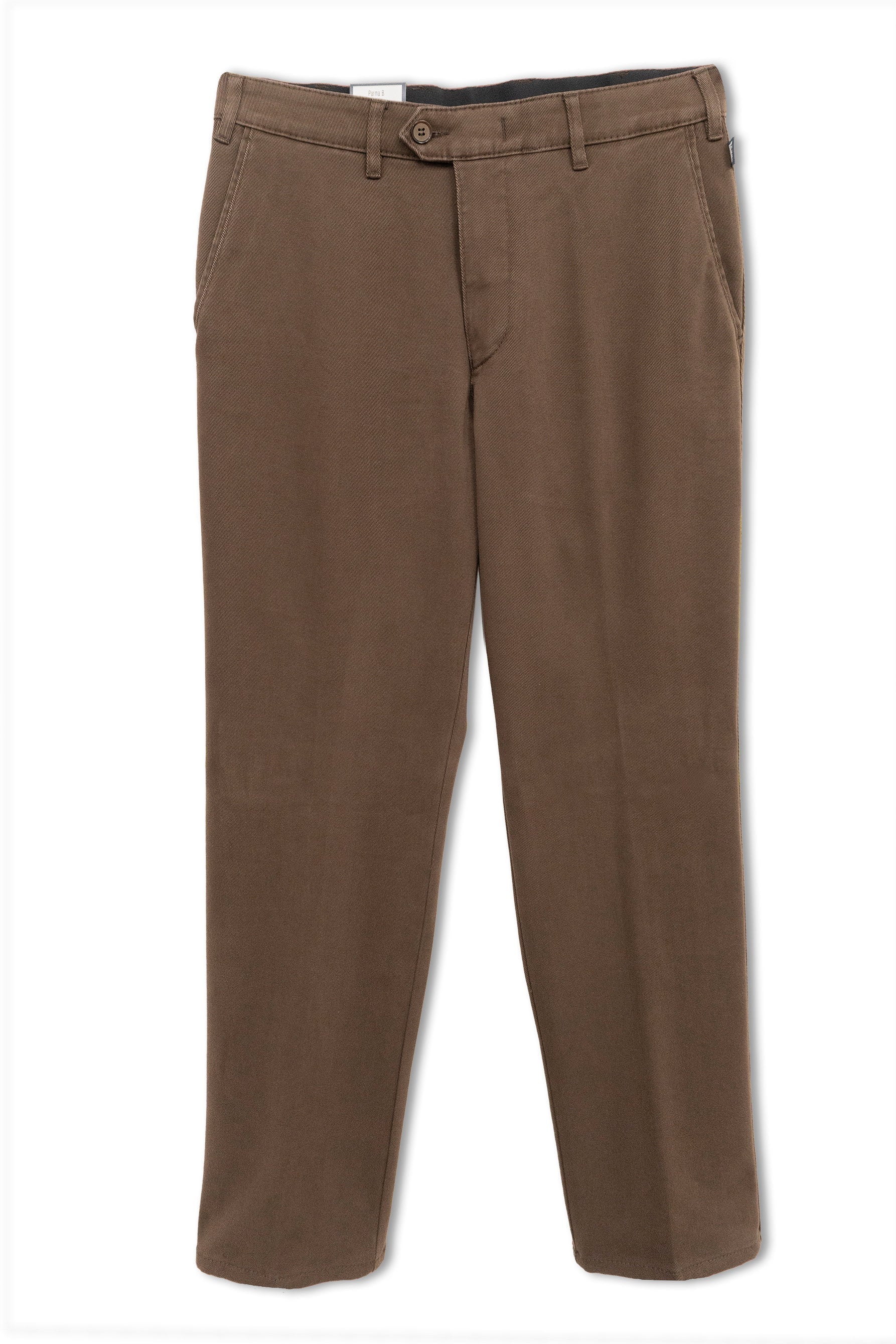 Bruhl Parma B Cotton Stretch Supersoft Mid Weight Chinos - Brown