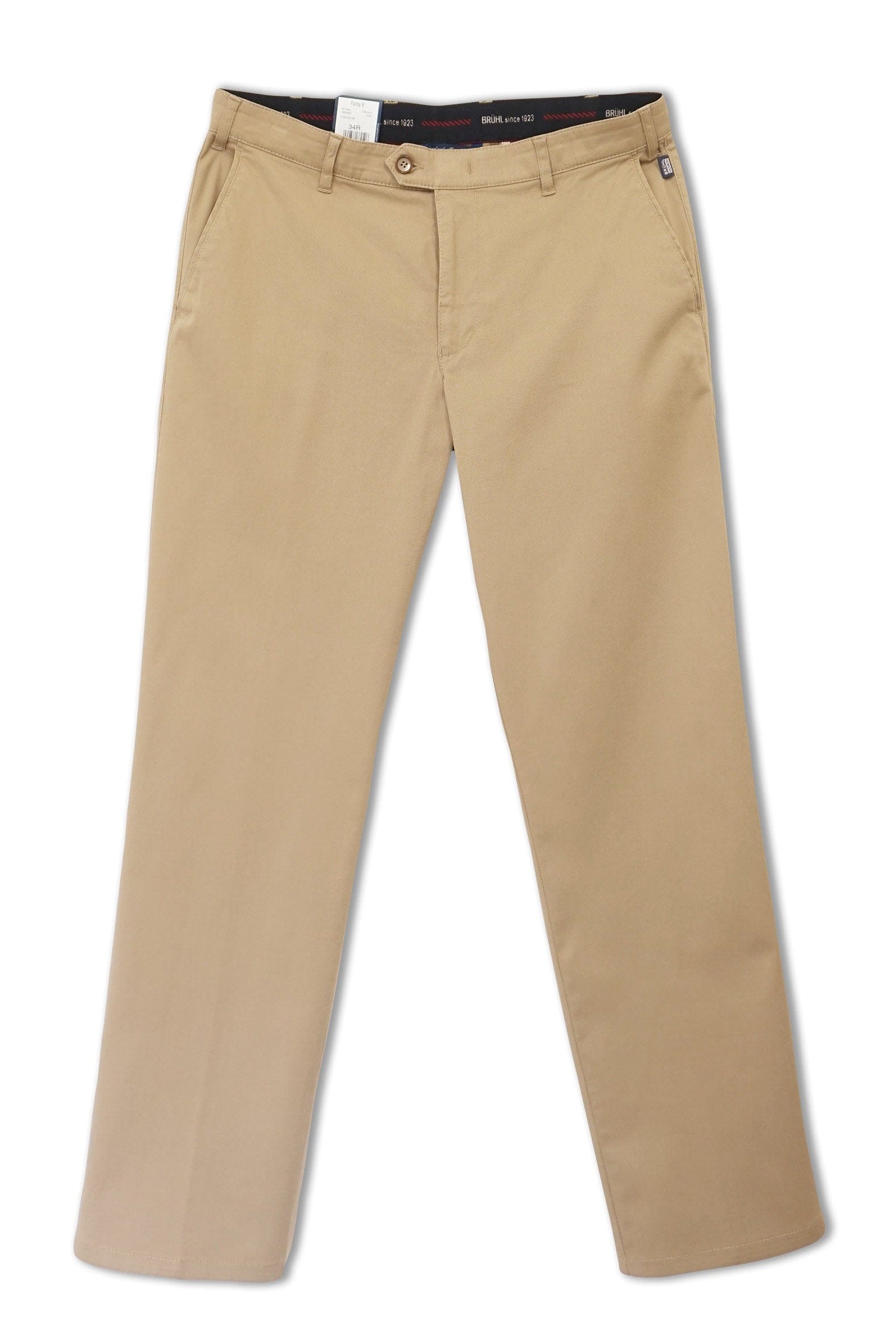 Bruhl Parma B Stretch Cotton Chinos - Beige