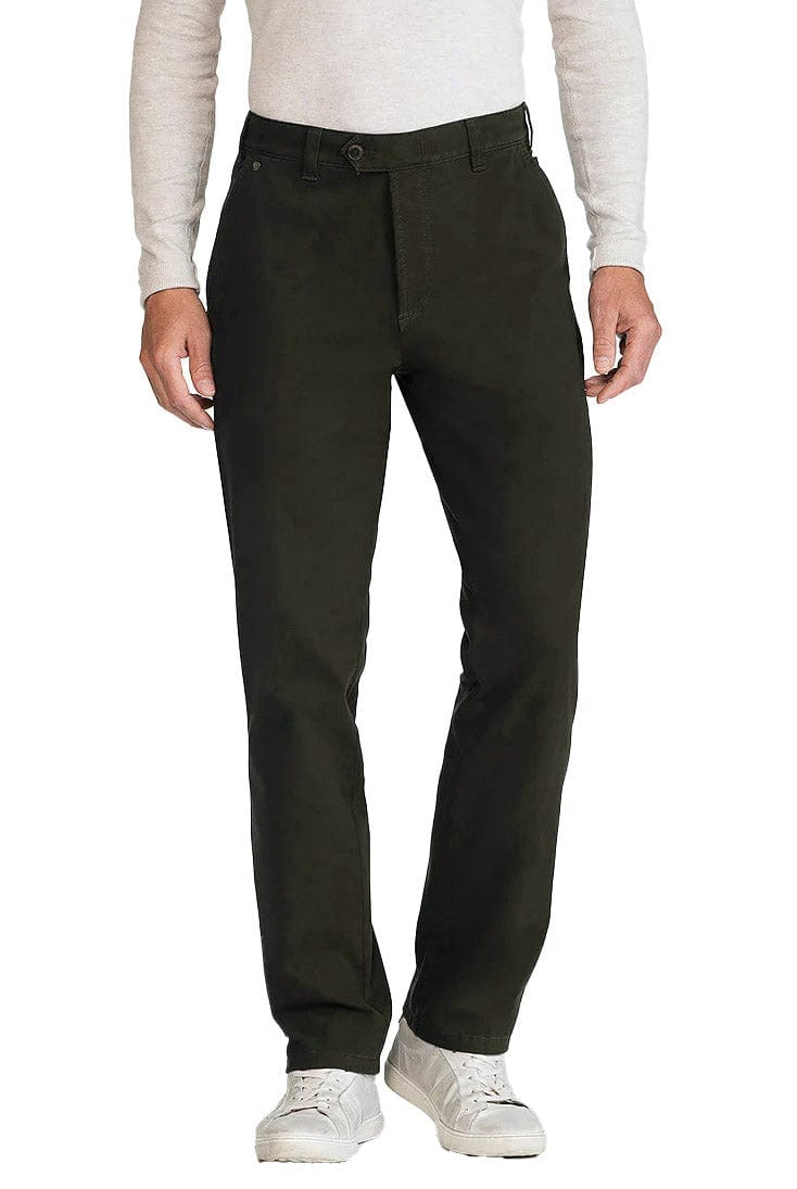 Bruhl Venice B Turn Cotton Stretch Chinos - Khaki