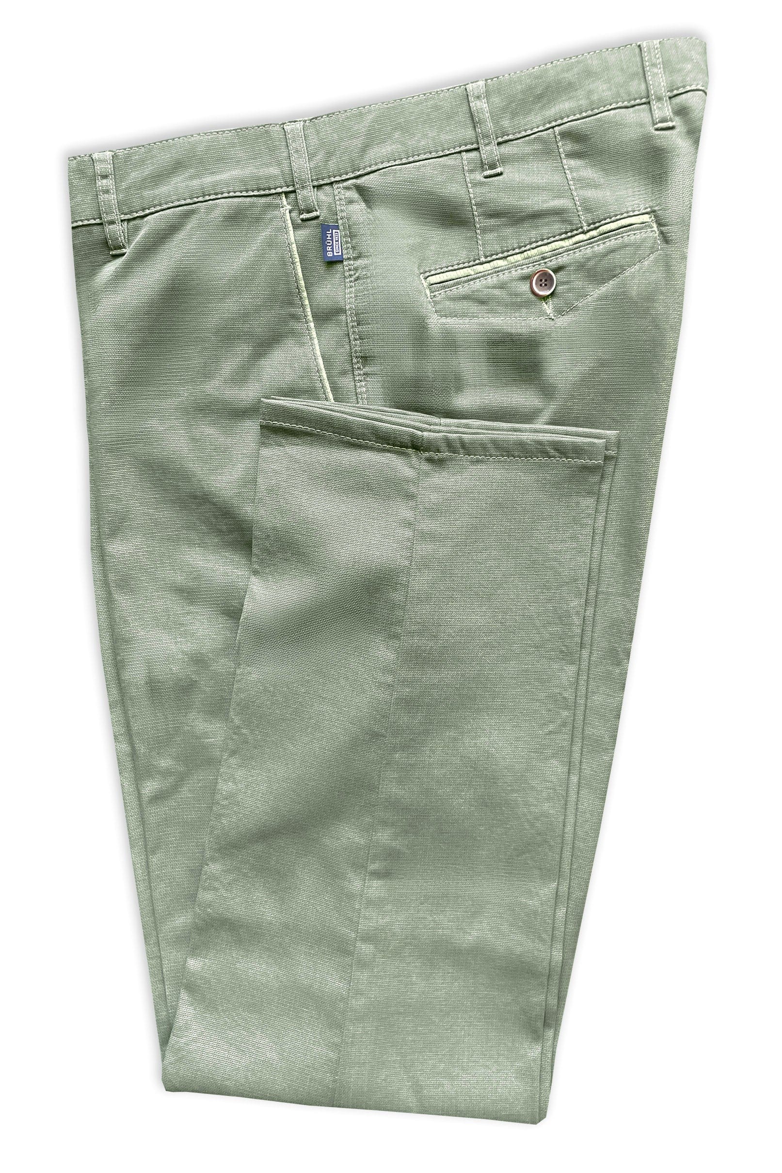 Bruhl Venice B Turn Cotton Stretch Chinos - Olive
