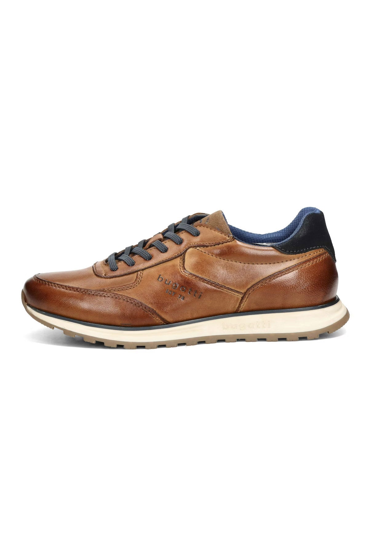 Bugatti Cirino Leather Trainers - Cognac Brown