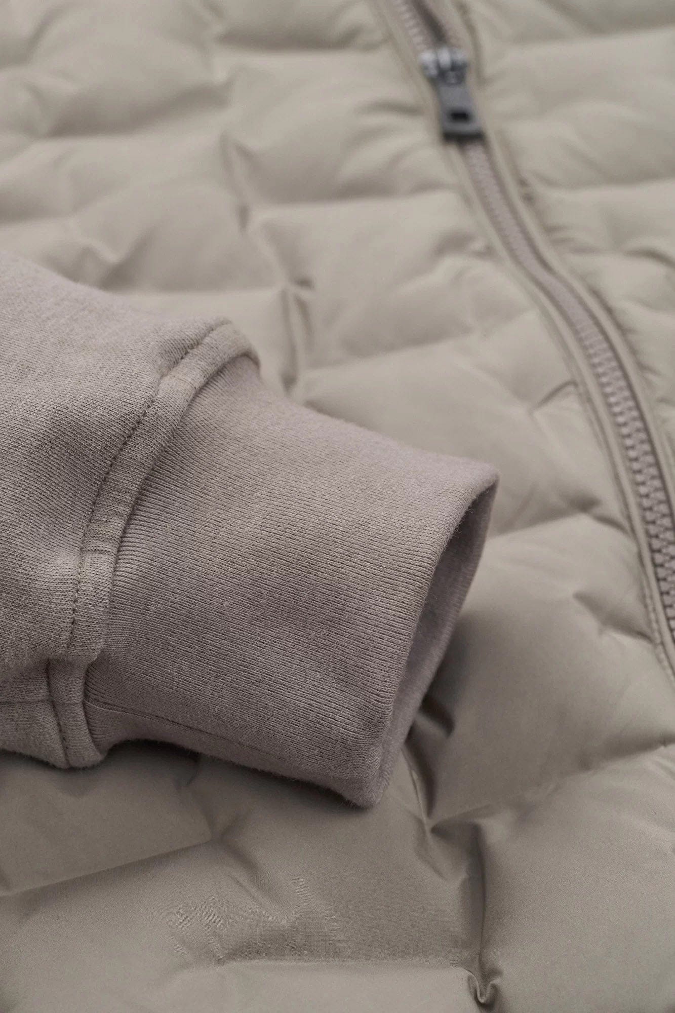 Bugatti Dynamic Quilted Front Knitted Back Jacket - Beige