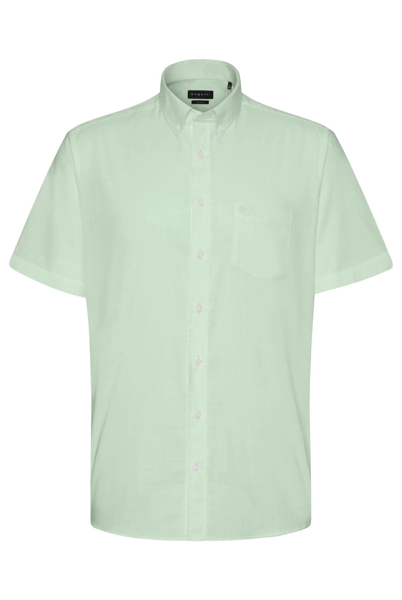 Bugatti End-on-End Short Sleeve Shirt - Mint