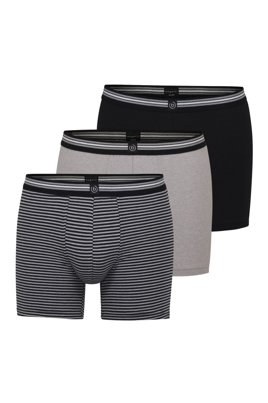Bugatti Flexcity 3 Pack Trunks - Black/Grey/Stripe