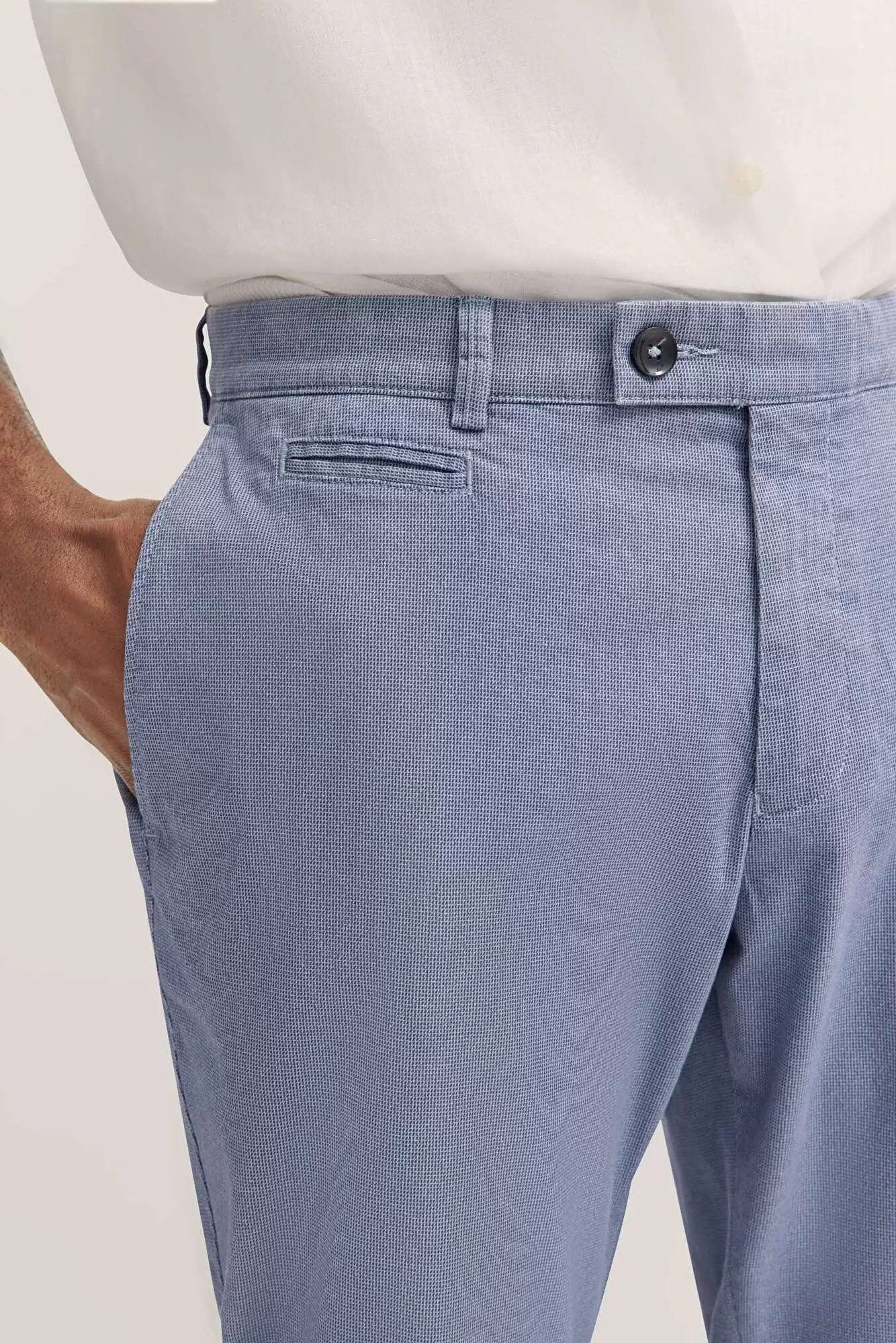 Bugatti Flexcity Regular Fit Casual Chinos - Mid Blue