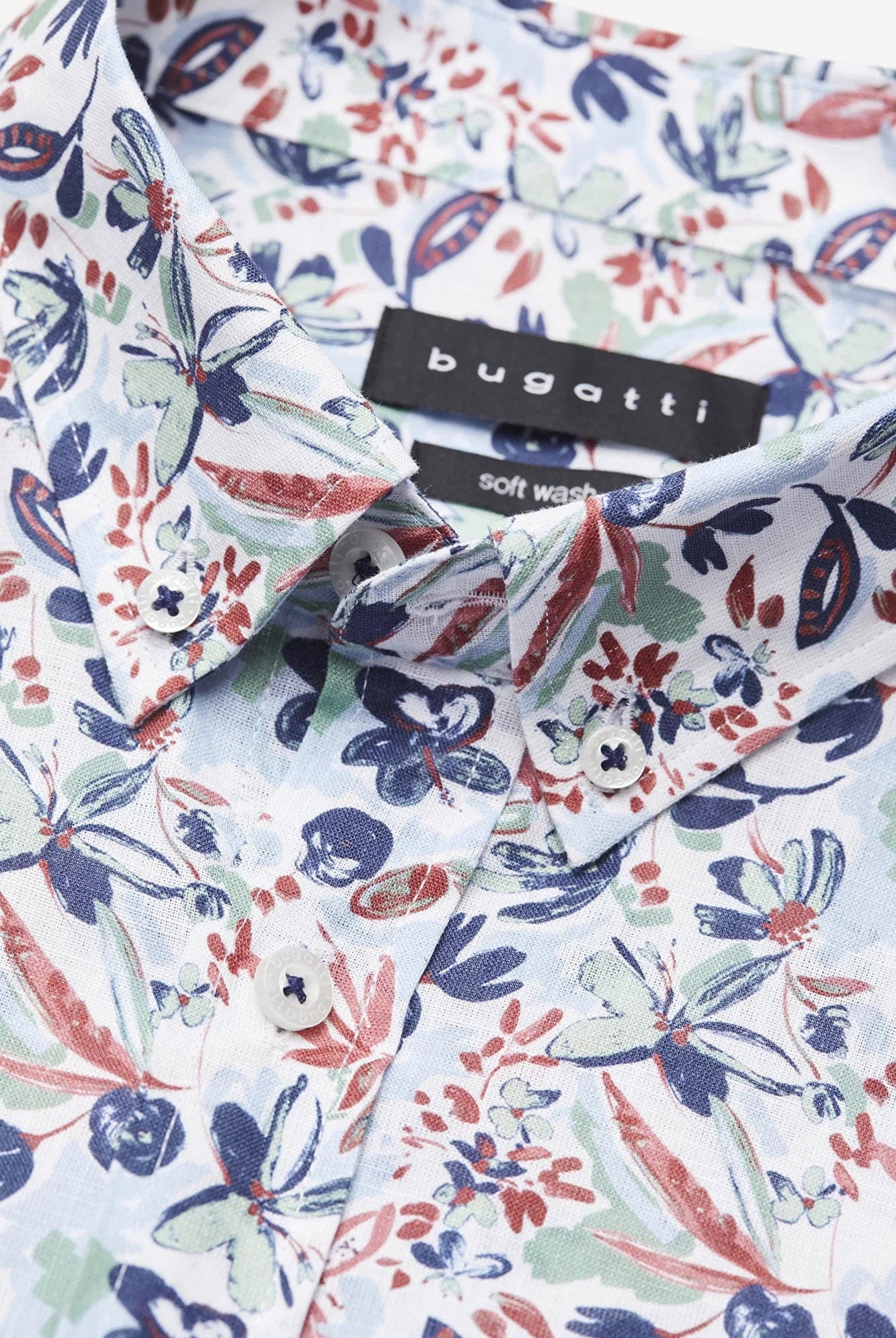 Bugatti Floral Print Short Sleeve Shirt - Multi