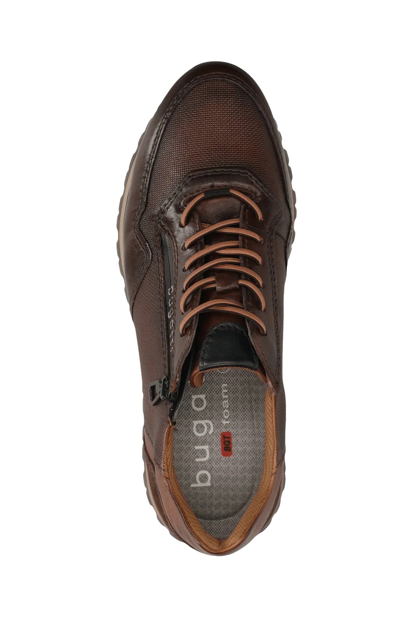 Bugatti Philip Leather Soft Fit Trainers - Brown