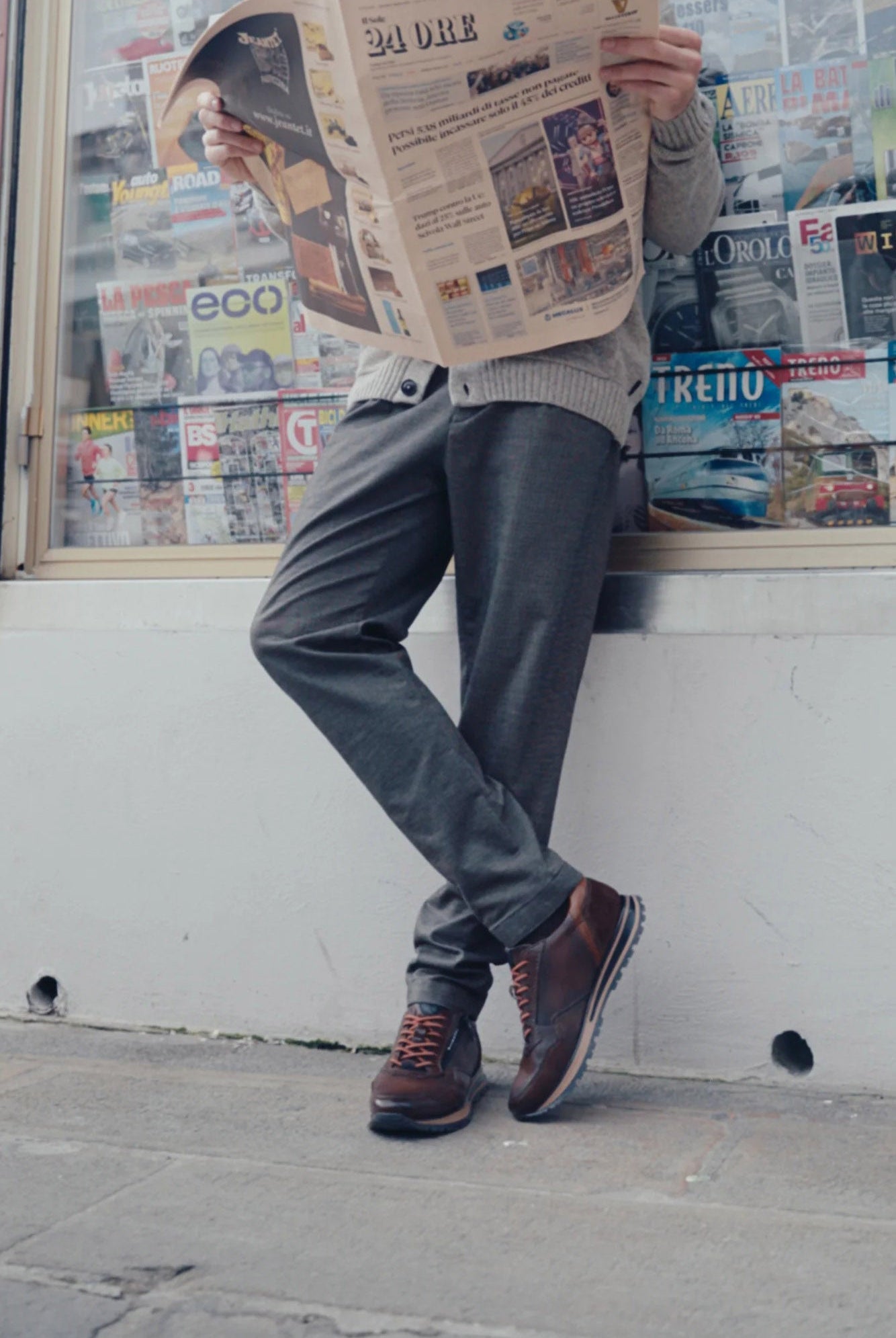 Bugatti Philip Leather Soft Fit Trainers - Brown