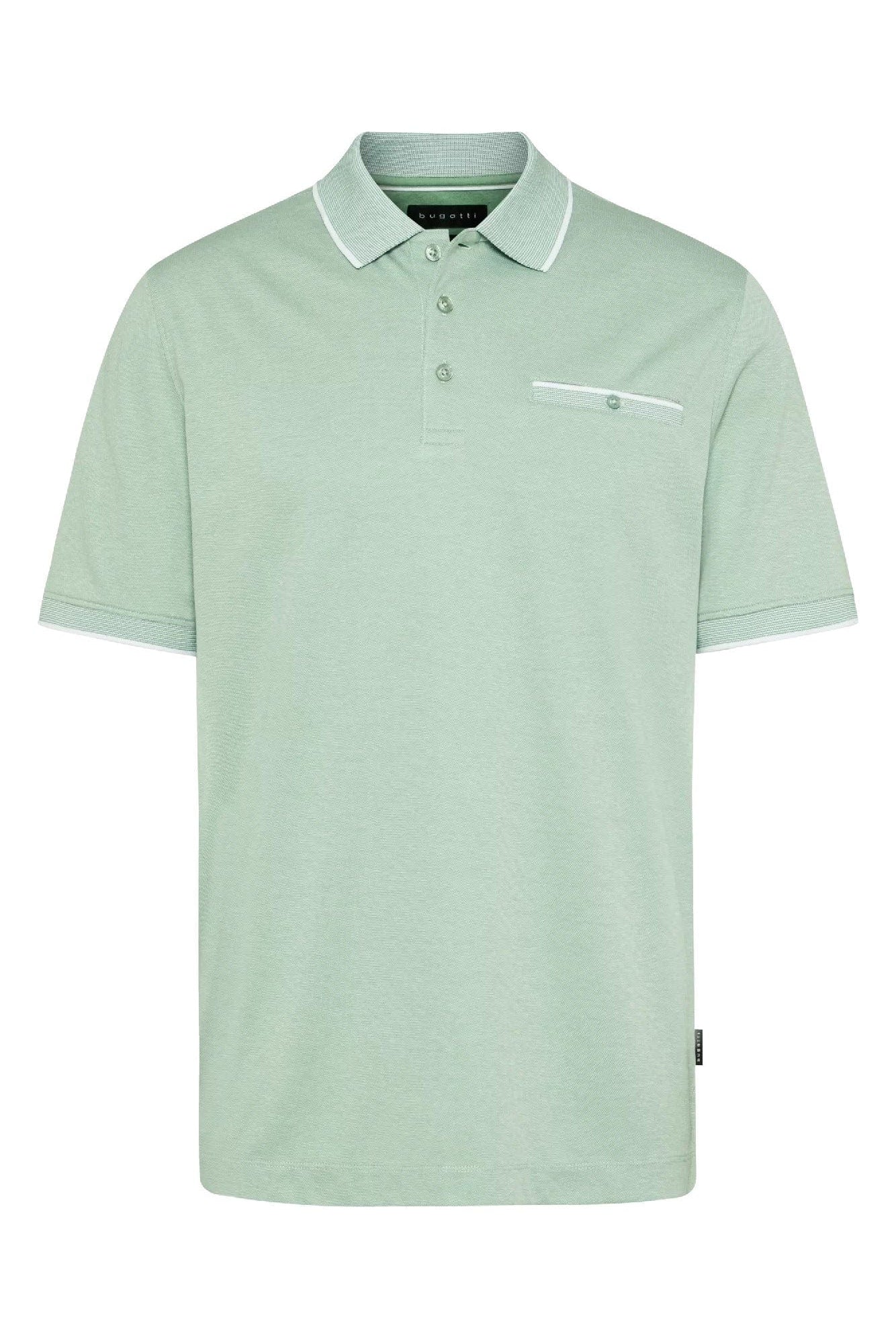 Bugatti Polo Shirt with Contrast Detail - Mint