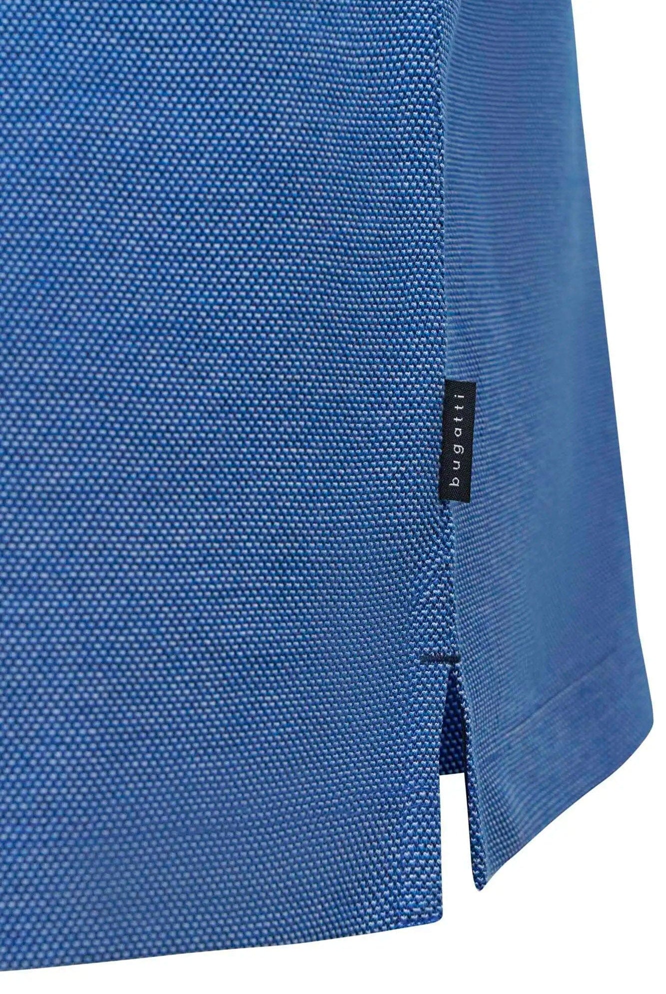 Bugatti Polo Shirt with Tipping Detail - Blue Grey