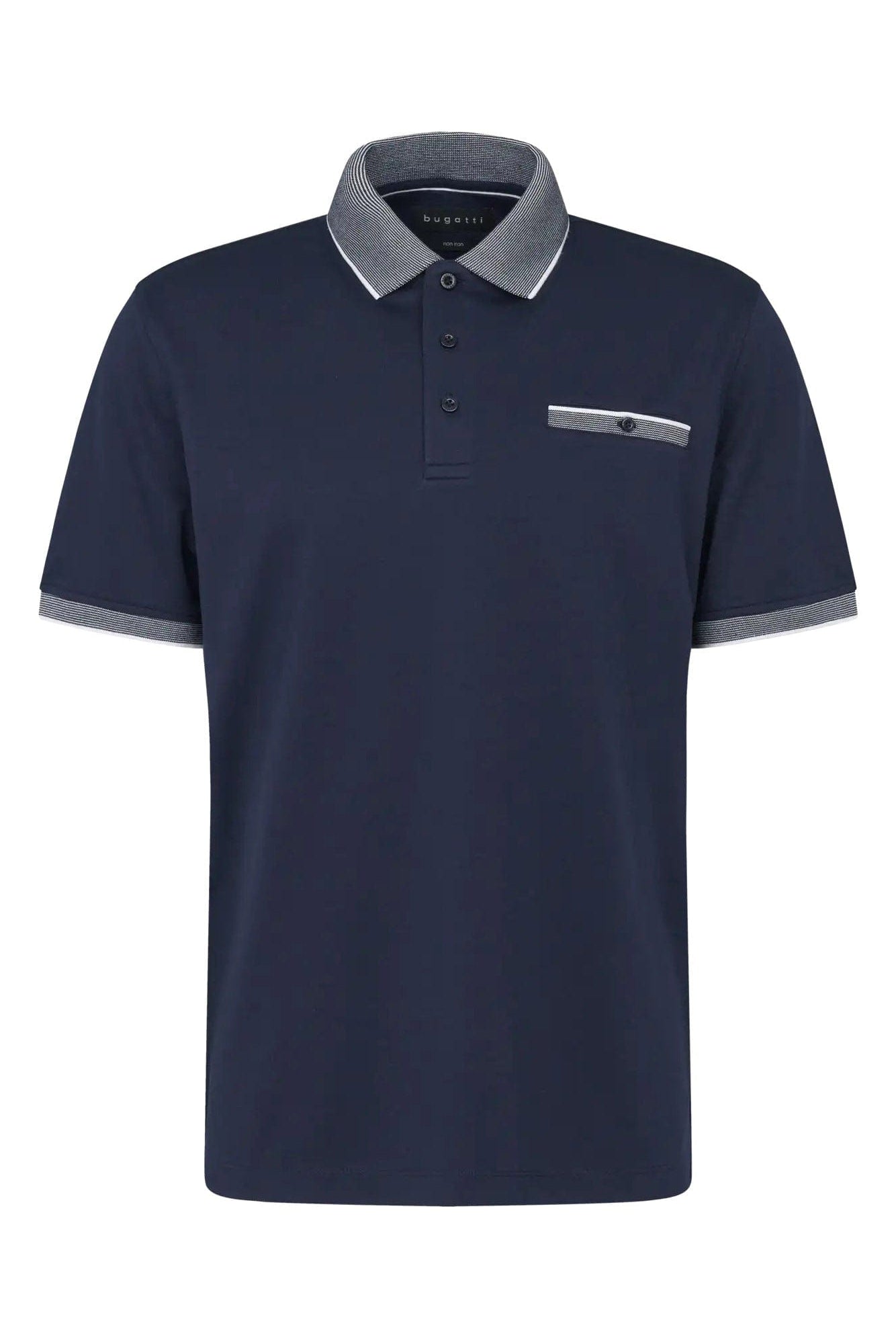 Bugatti Polo Shirt with Tipping Detail - Navy