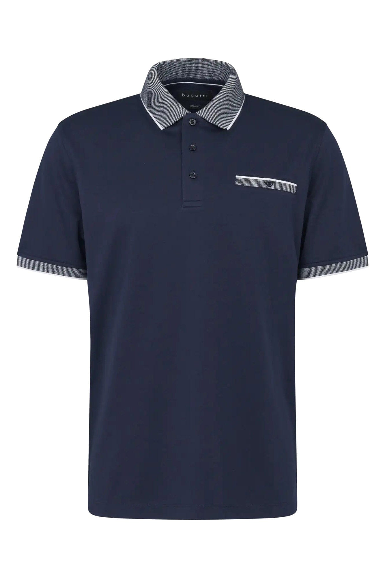 Bugatti Polo Shirt with Tipping Detail - Navy