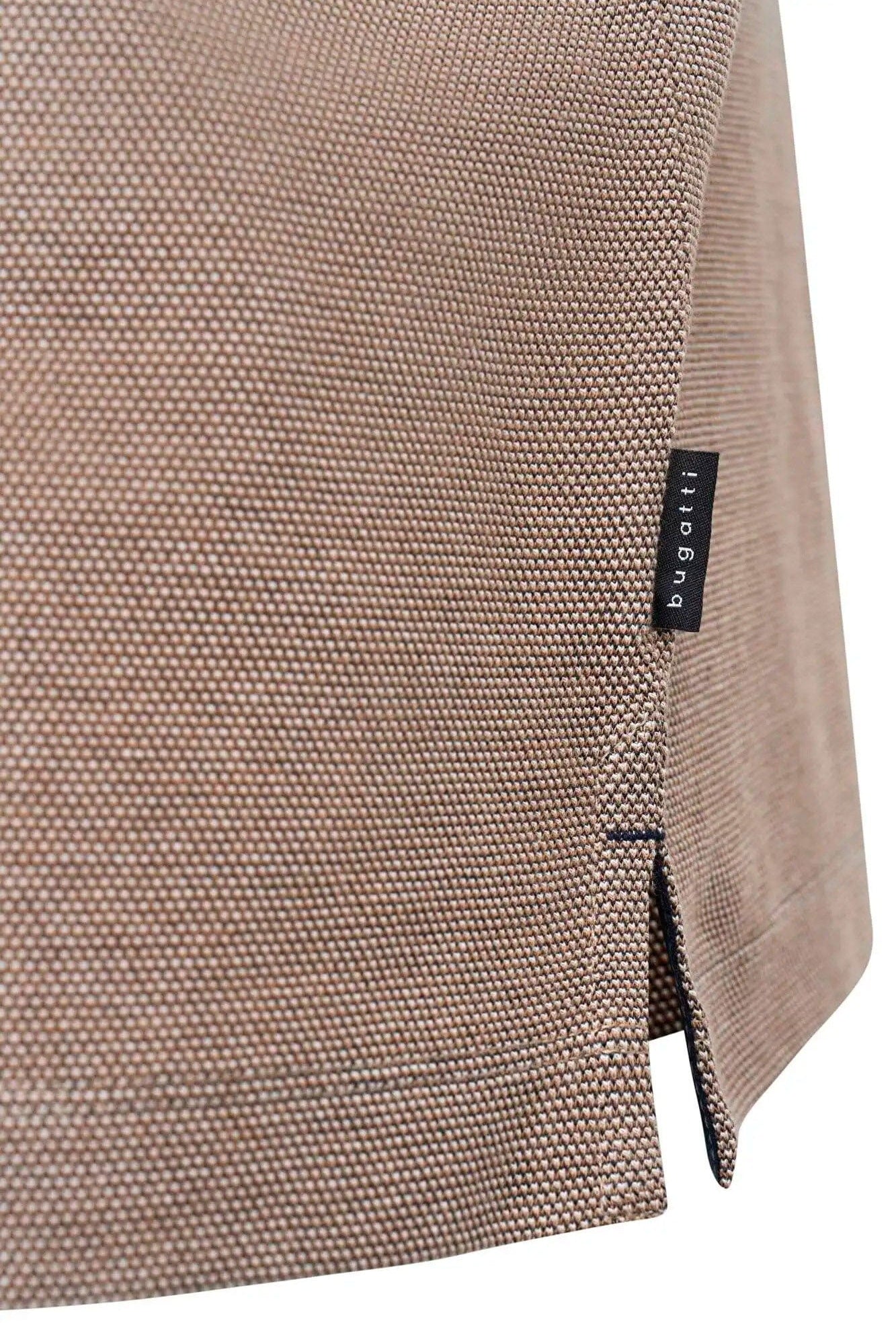 Bugatti Polo Shirt with Tipping Detail - Taupe