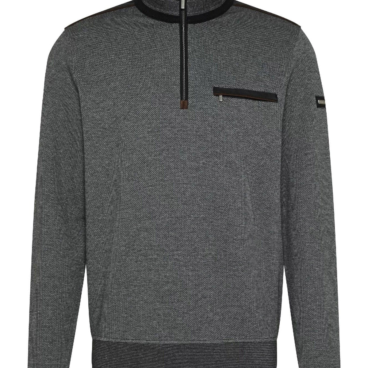 Bugatti Quarter Zip Sweat Top Red